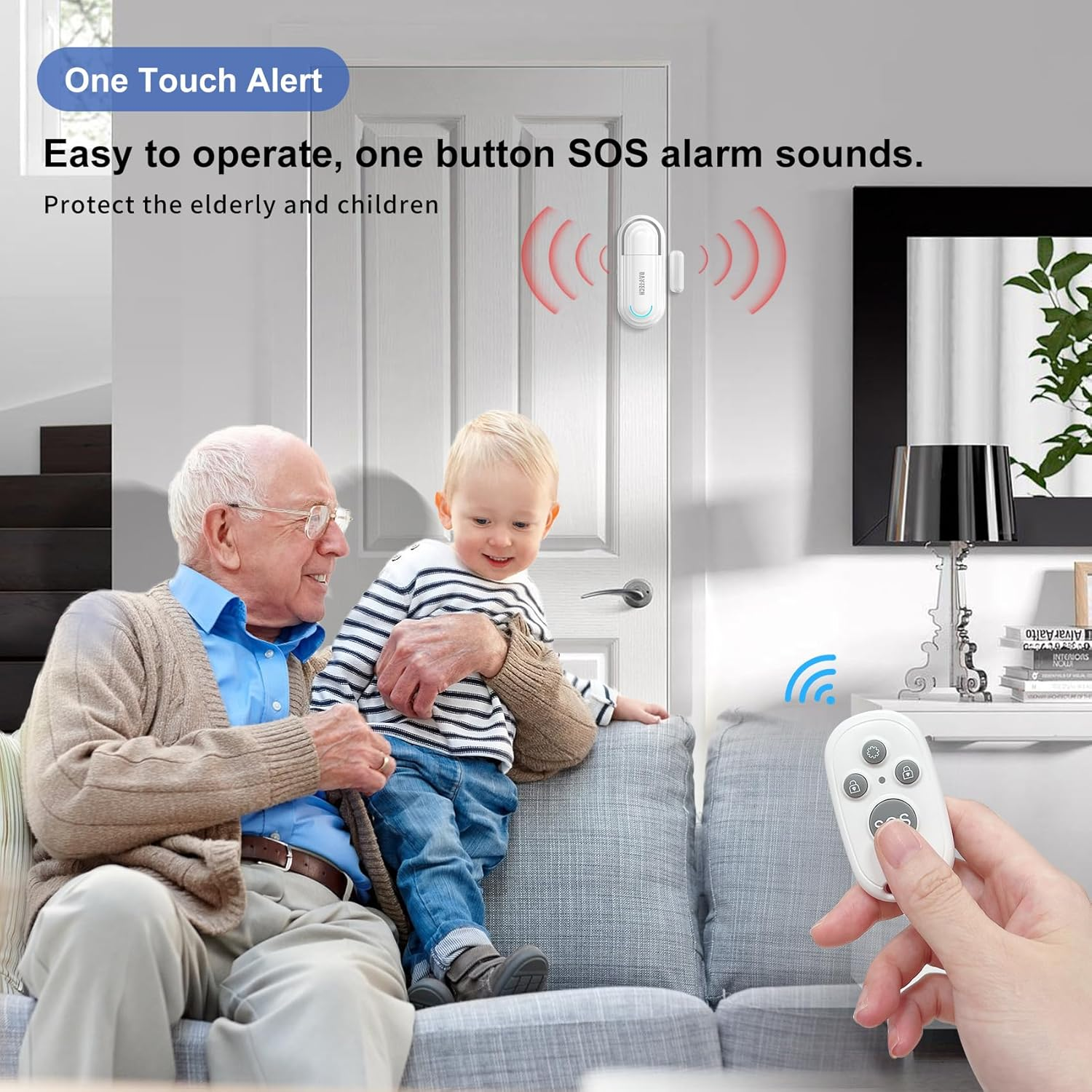 DAYTECH Door Alarm with Remote, 0-120Db Door Alarm Sensor When Opened Window Security Alert with 4 Working Modes for Kids Safety Home Security, 1 Sensor 1 Remote image number 5