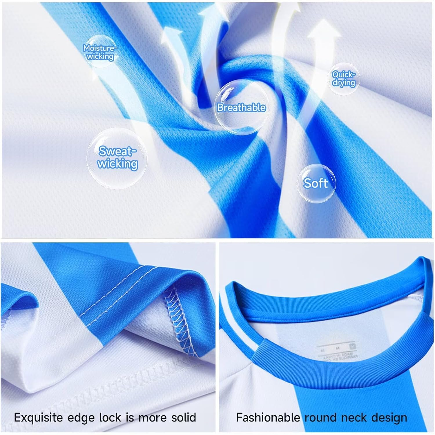 ZVCXOE Argentina Home Football Jersey Set No. 10 Children'S Jersey Football Training Suit #10 T-Shirt Shorts Socks Set Suitable for 5-13 Years Old image number 6