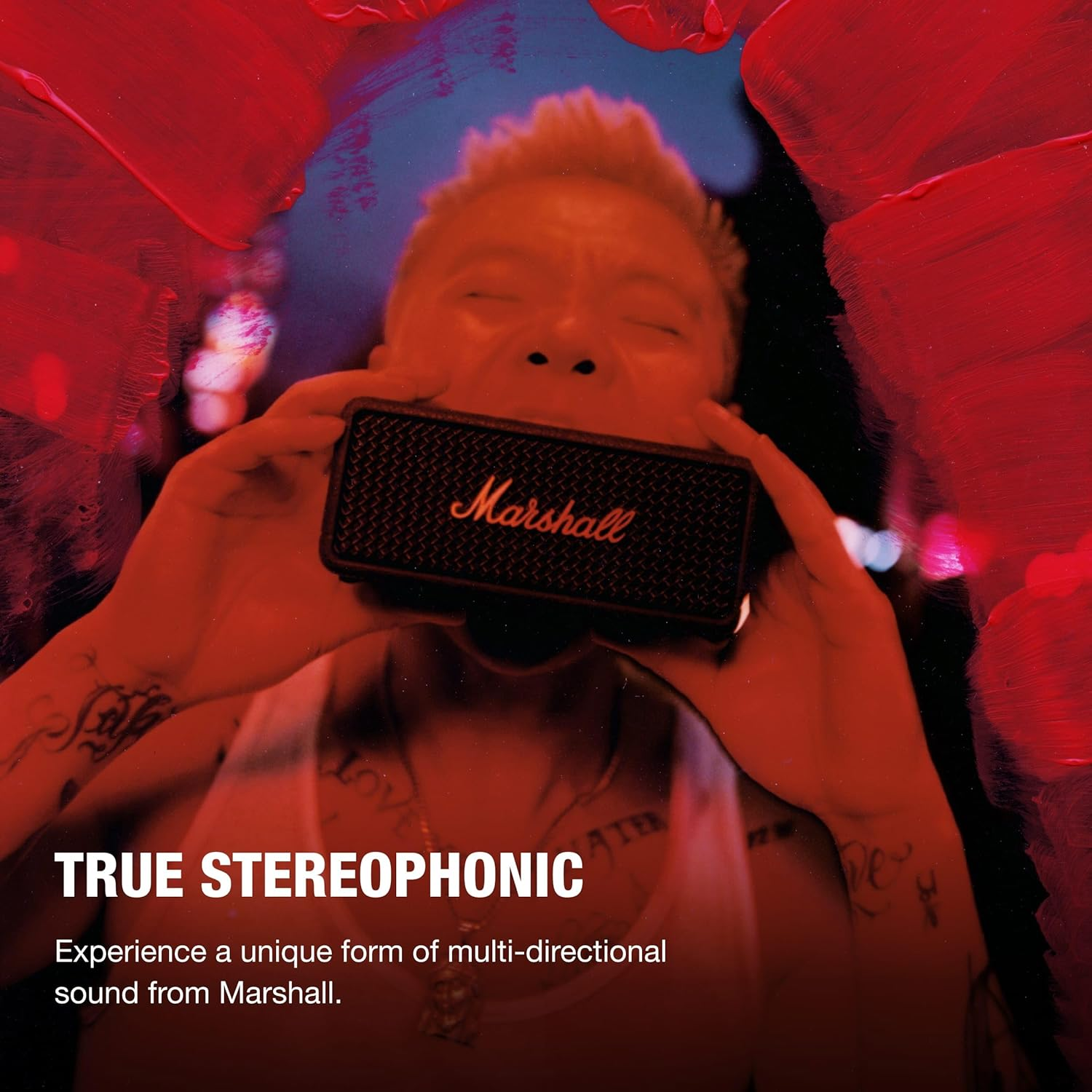 Marshall Emberton III Portable Bluetooth Speakers, Wireless, IP67 Rating Dust & Water Resistant, 32+ Hours Playtime, Quick Charge - Black & Brass