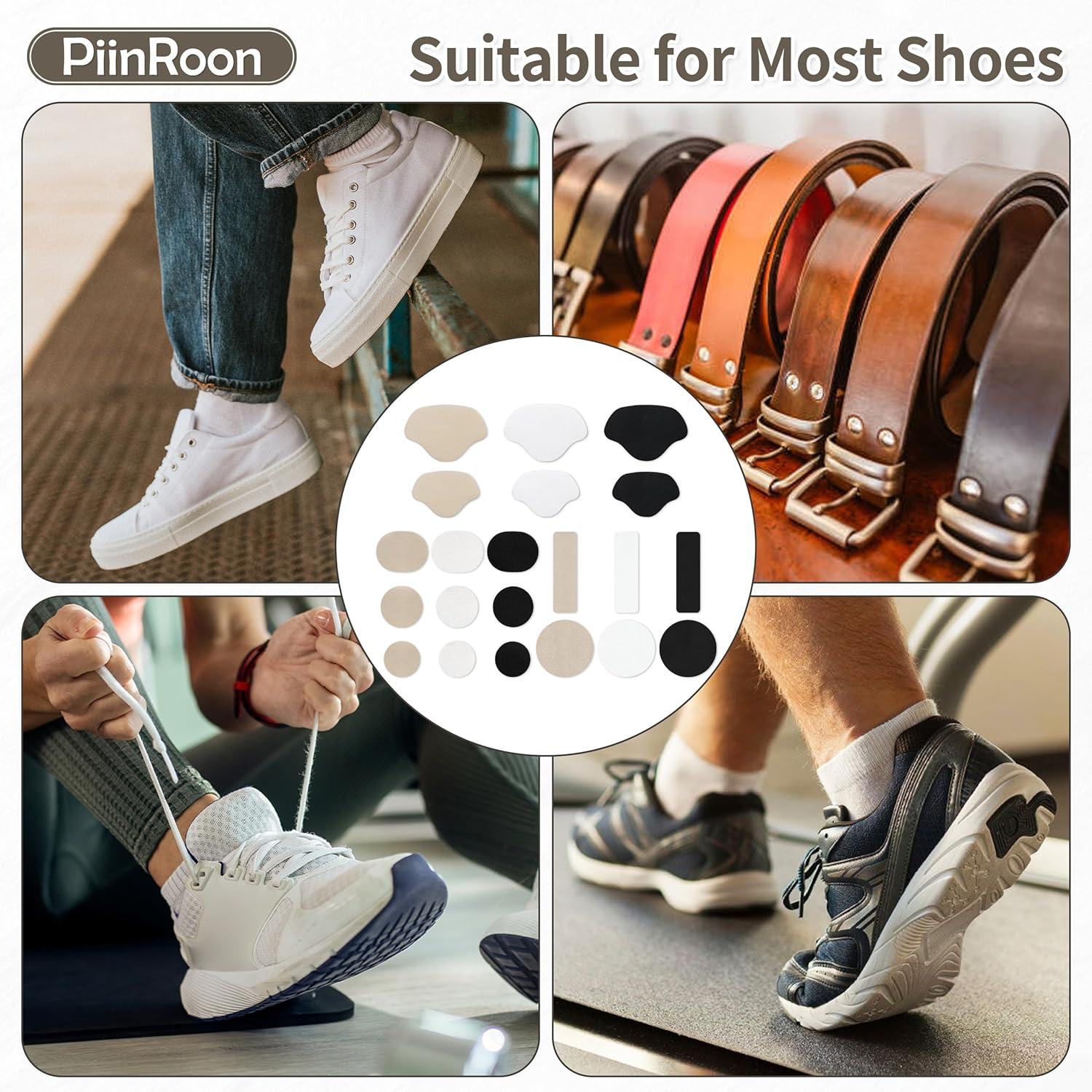 Shoe Patches for Holes, 24 Pairs Self-Adhesive Shoe Repair Patch, Various Styles Shoe Hole Repair Patch Sneaker Repair Patches for Men Women Most Shoes Sitting High Heels image number 5