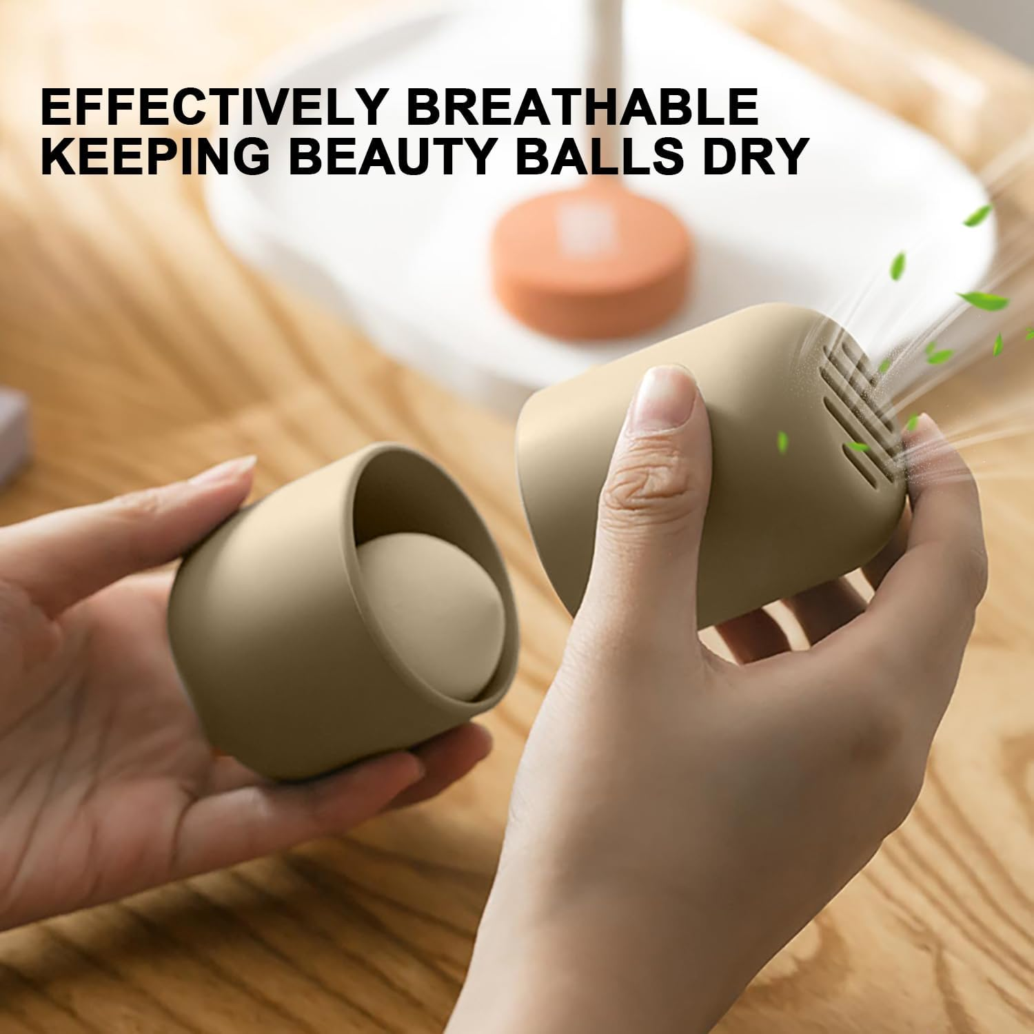 Qianqiao 2 Pieces Makeup Sponge Holder, Silicone Beauty Sponge Box, Breathable and Dust-Proof, Fast Drying, Easy to Carry, Suitable for Travel and Home Use image number 4