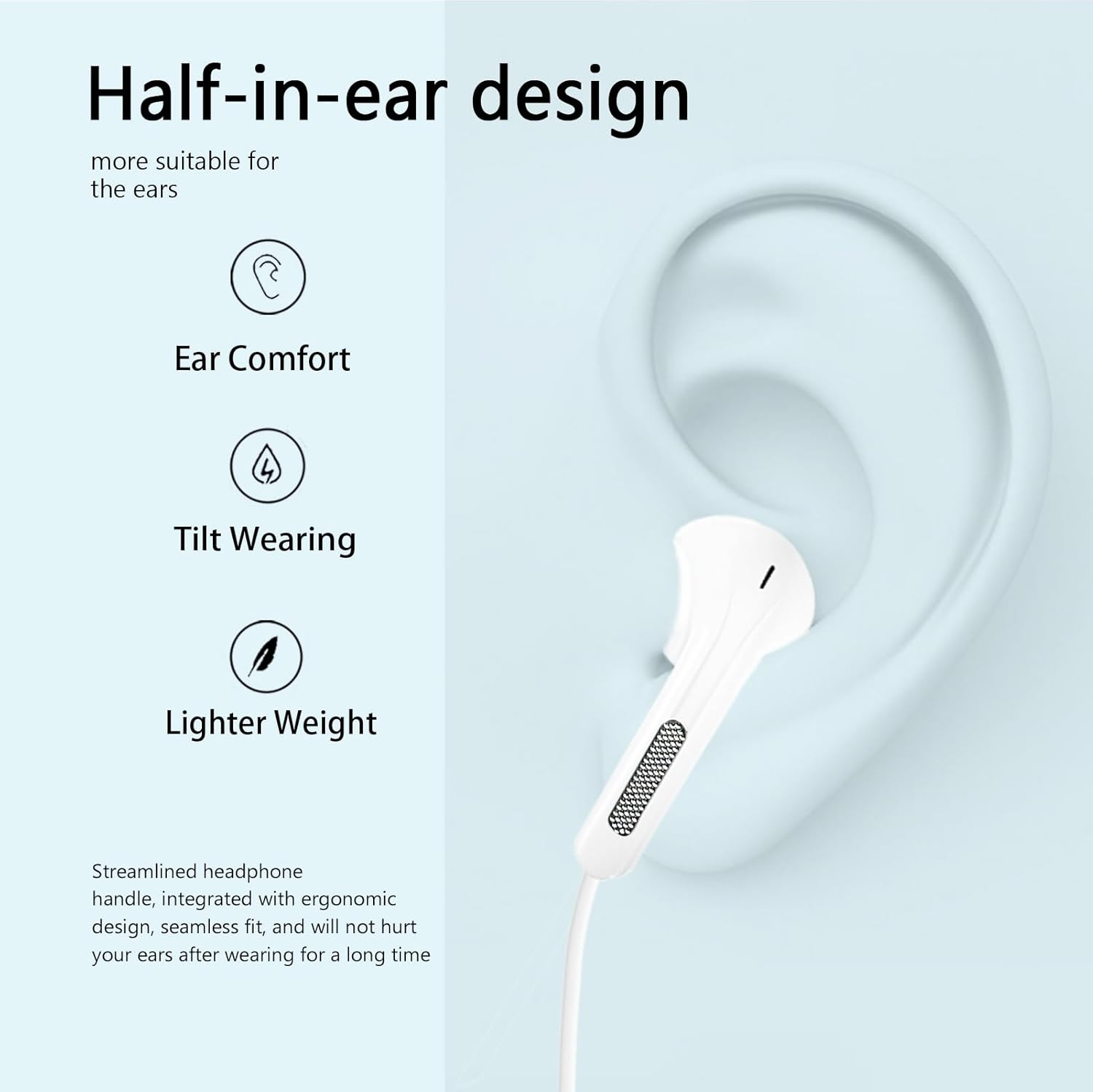 2 Pack USB C Headphones Wired Earphones USB C Earphones Type C Headphones in Ear Earbuds Wired with Mic &Volume Control for Iphone 15 plus Samsung Galaxy S23 S22 S21 FE Ipad Pro Huawei Google Pixel image number 1