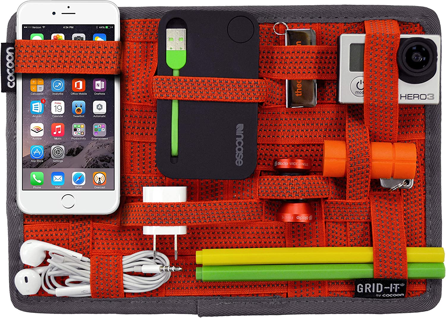 Cocoon CPG8RD GRID-IT!&reg; Organizer Medium 10.5" X 7.5" (Racing Red)