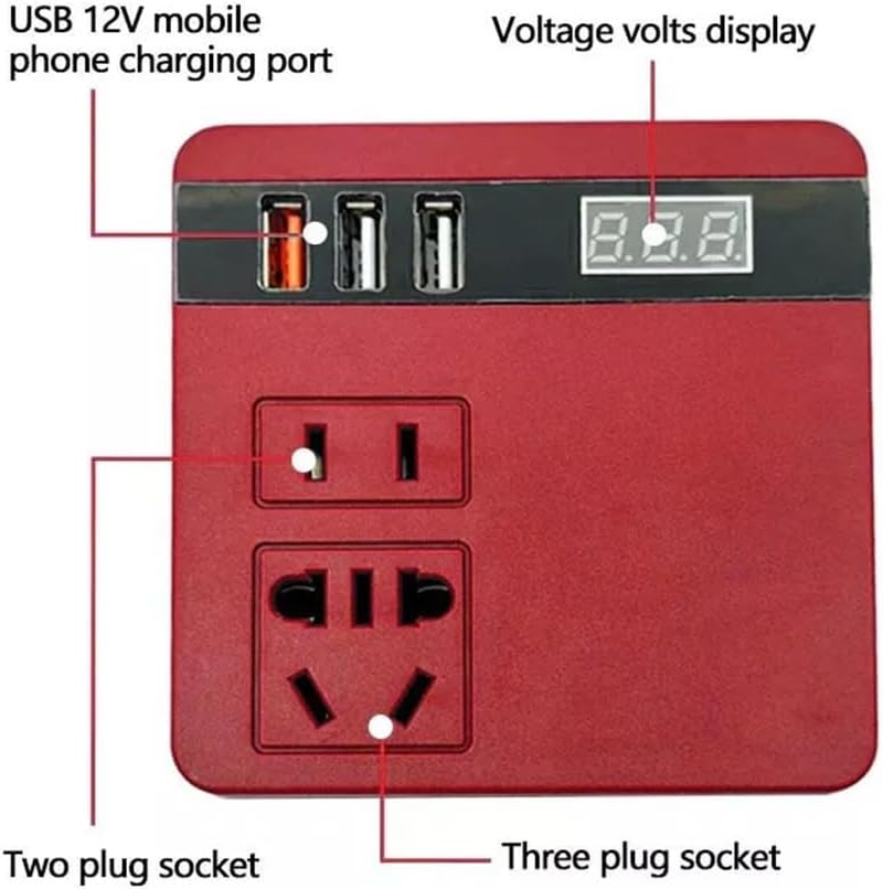 120W Power Inverter for Milwaukee 18V Battery Convert to AC 220-230V W/3 USB image number 5