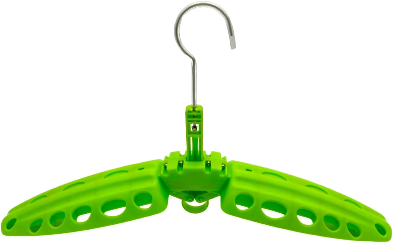 Mo'Re Wetsuit Hanger Foldable Surfing Suit Hangers Scuba Diving Accessory Folding Vented Hanger (Green)