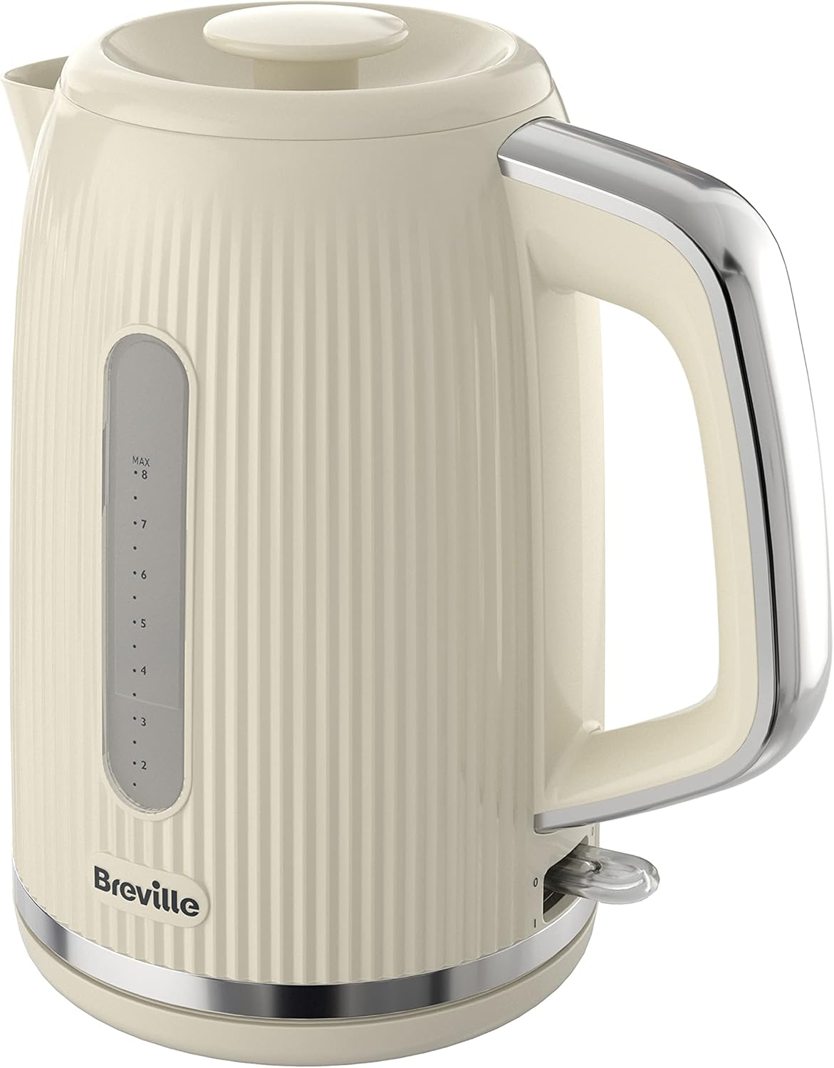 Breville Bold Ice Grey Electric Kettle | 1.7L | 3Kw Fast Boil | Grey & Silver Chrome [VKT222]