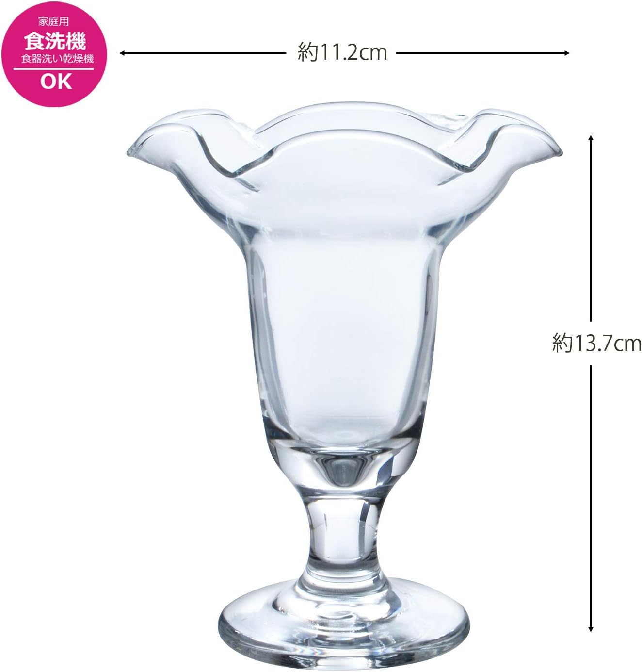 Toyo Sasaki Glass Parfait Glass Pull Ace Parfait Parfait Made in Japan Dishwasher Safe Sunday Dessert Glass with Feet 35802