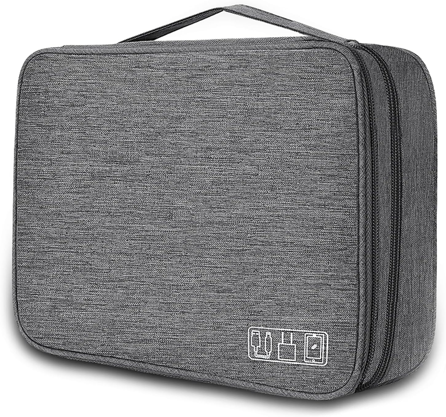 Electronic Organizer Travel Universal Cable Organizer Electronics Accessories Bag for Cable, Charger, Phone, USB, SD Card,1Pack image number 2