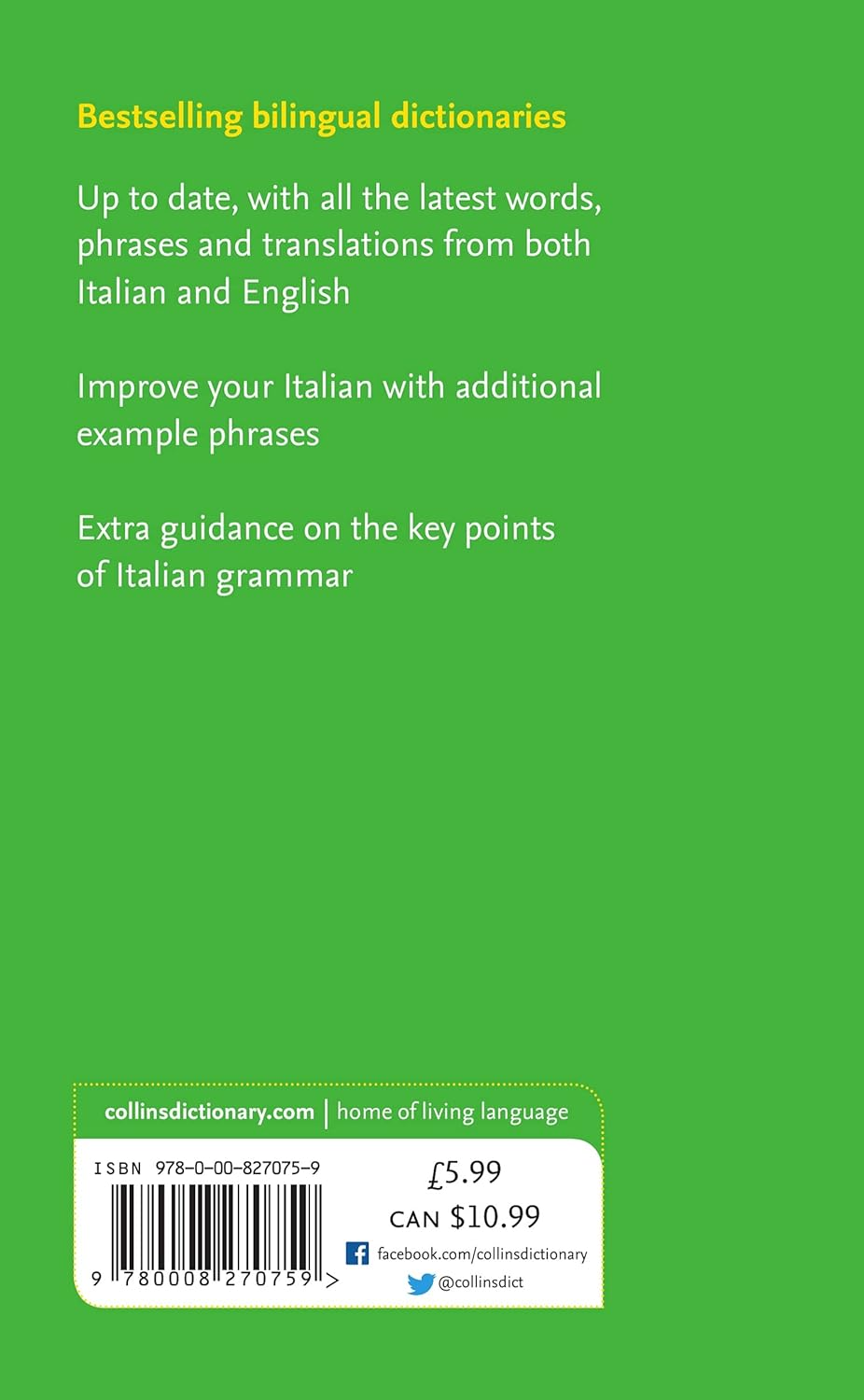 Collins Italian Dictionary Essential Edition: 60,000 Translations for Everyday Use