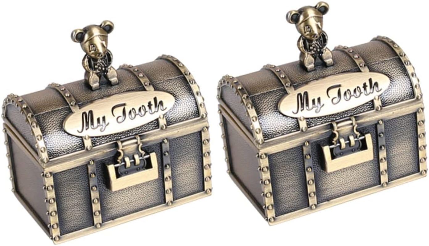 2Pcs Keepsake Box Fetal Hair Tooth Storage Boxes Safe for Boys and Girls for Birthdays image number 3