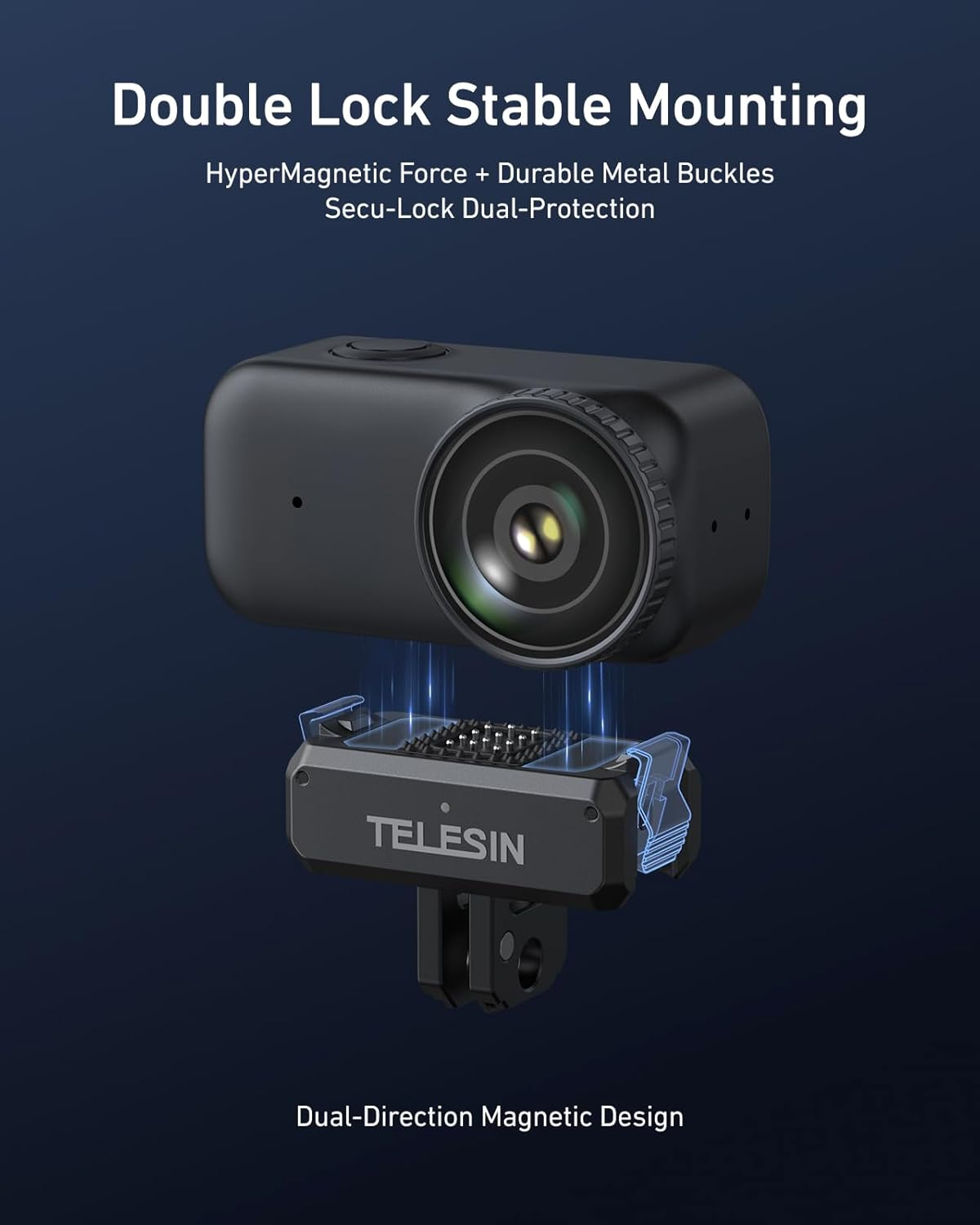 TELESIN Magnetic Quick Release Charging Adapter Mount for DJI Osmo Nano, with 1/4 Screw Hole, Foldable Adapter Base for DJI Osmo Nano Accessories image number 4