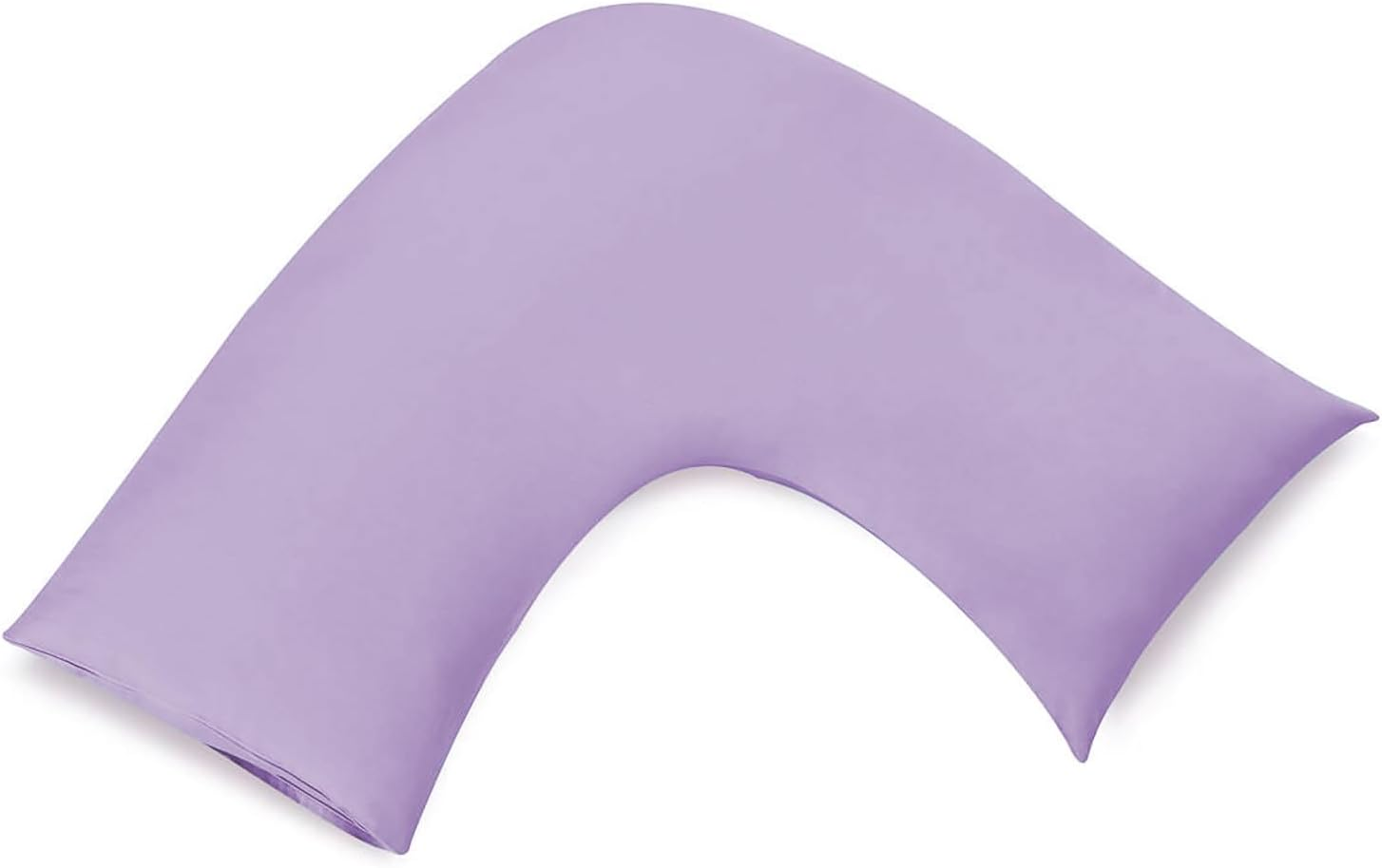 100% Cotton 300TC V Shape/U Shape/Boomerang/Tri Pillowcase/Maternity Support - Percale Cotton Envelope Style Machine Washable (Purple) image number 6