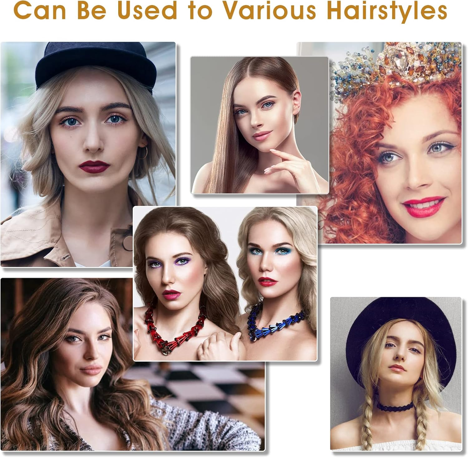 Molain 4Pc Adjustable Silicone Wig Grip Headbands for Women & Men, Non-Slip, Sweatproof, Waterproof - White,Brown image number 2