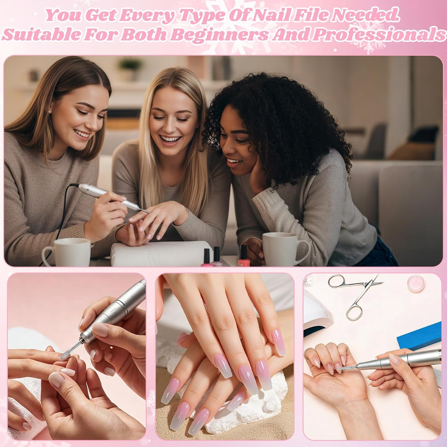 Vautvis Electric Nail File, Nail Cutter for Gel Nails, 2-In-1 Professional Electric Nail Cutter, 45000 Rpm, Manicure Set, Electric Nail File, Gel Nails and Acrylic Nails image number 5