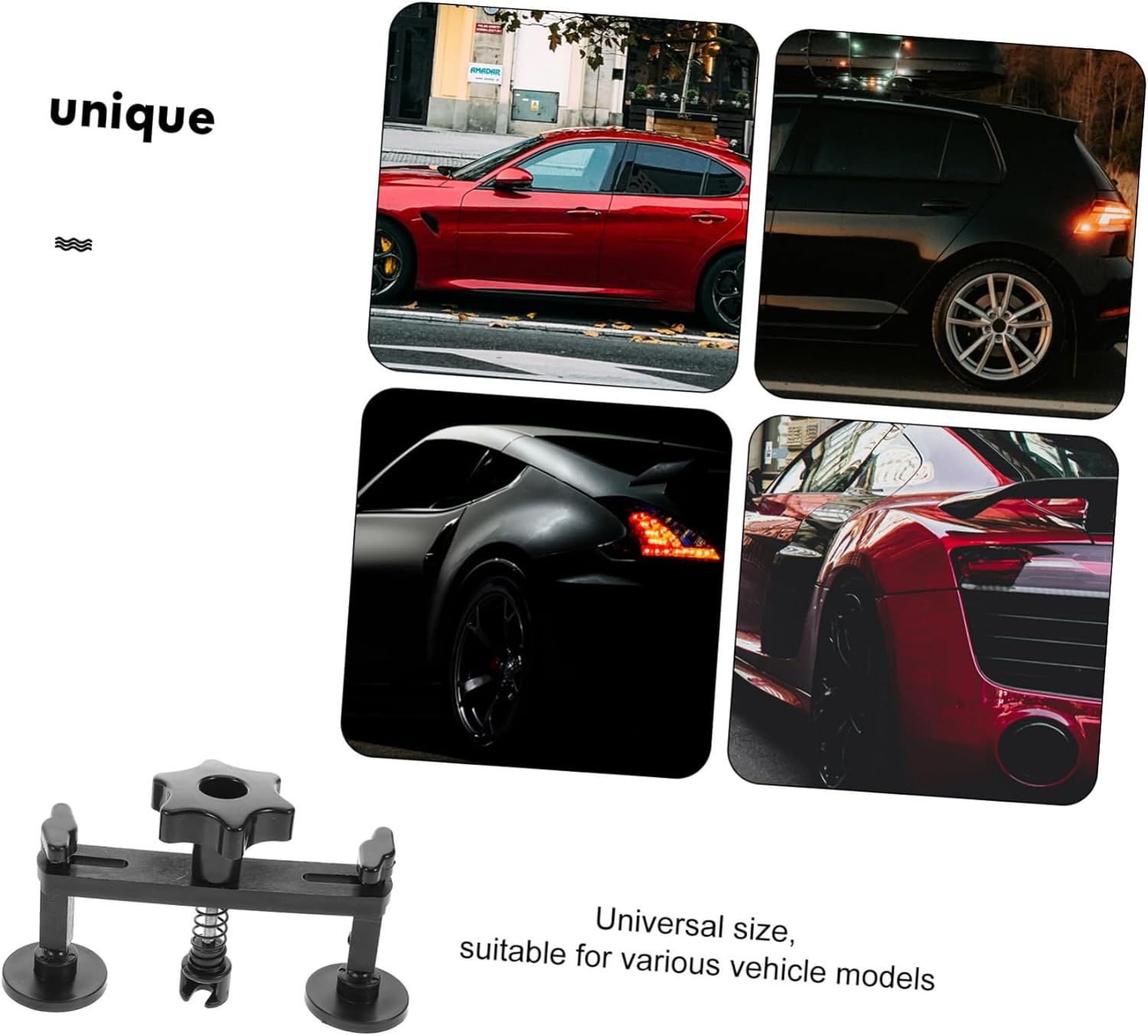 SEWOART Dent Tool Kit with Suction Cup and 18 Adhesive Tabs for Small and Large Automotive Dents Hail Damage Repair Automotive Body Fixer Set image number 3