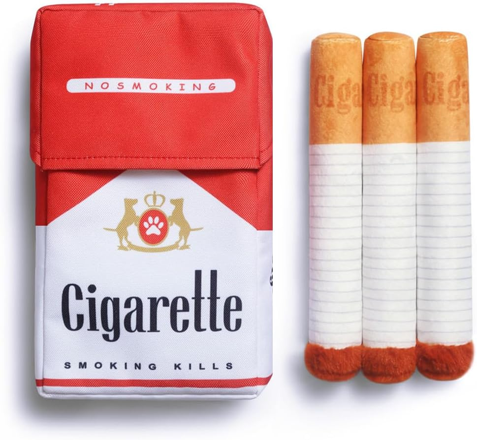 Funny Cigarettes Dog Toy,3 Pcs Giggle Puff Stick Toys,Gnawing Toy,Simulation Cigarette Case,Dog Vocalization Toy,For Small, Medium, Large Dogs