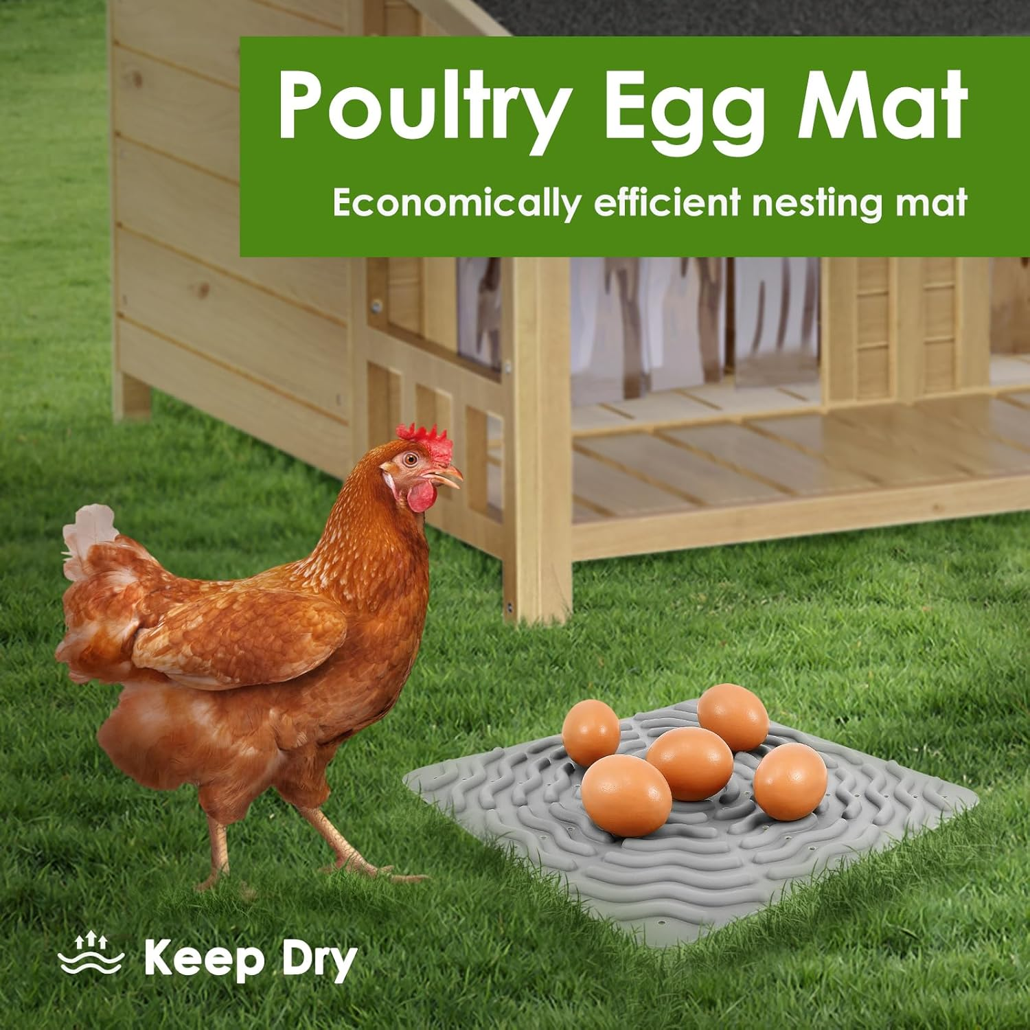 4 PCS Chicken Nesting Pad 12 Inch Washable Chicken Laying Pads Reusable Soft Silicone Hen Nesting Mats Laying Egg Mat for Hens Laying Egg