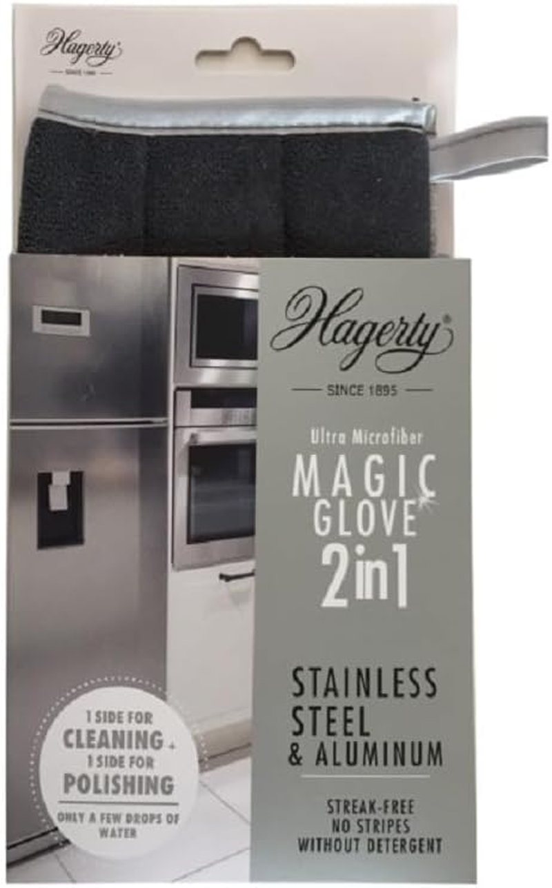 Hagerty A102228 Microfibre Cleaning Glove for Stainless Steel and Aluminium - Grey image number 2