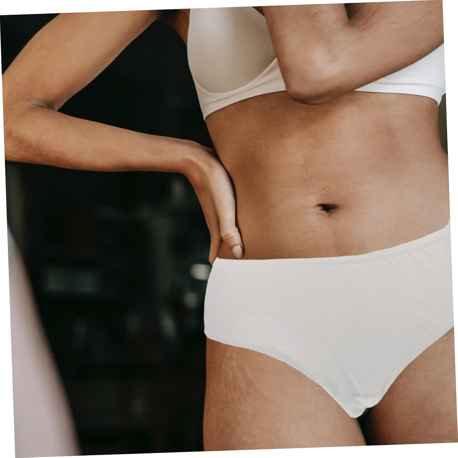 Baluue 4Pcs Disposable Postpartum Panties for Women Soft Cotton XXL Size Portable Maternity Underwear for Postnatal Use White image number 6