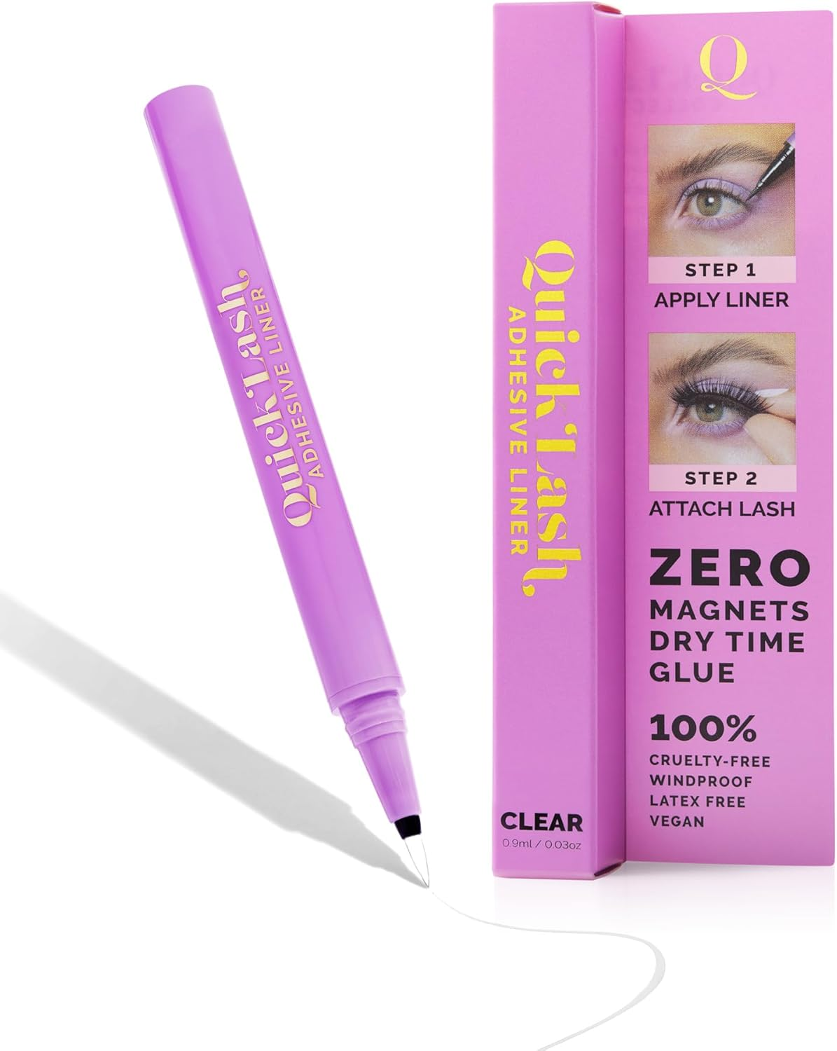 The Quick Flick 2 in 1 Adhesive Liner, Clear, 40 G