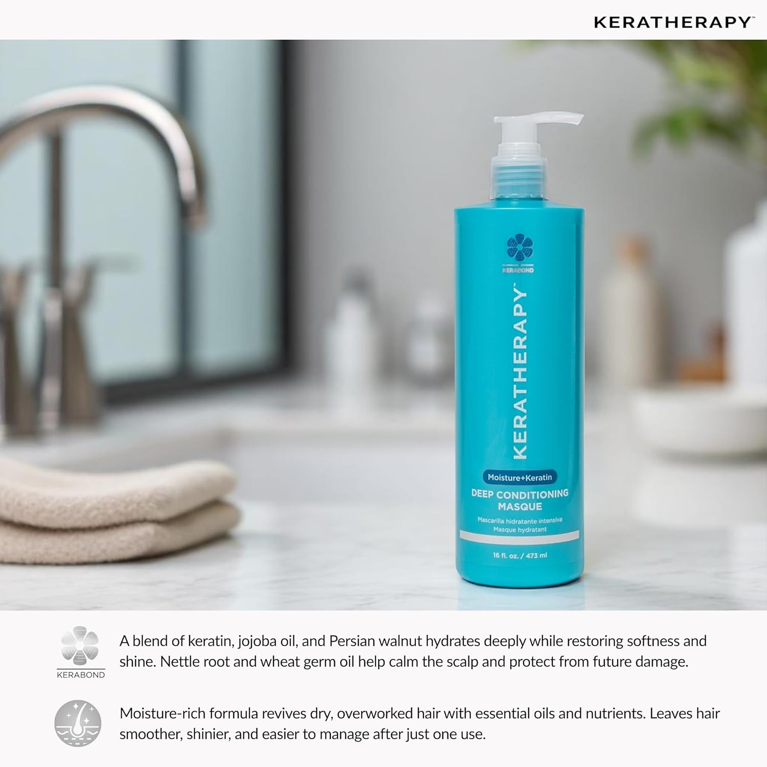 Keratherapy Keratin Infused Deep Conditioning Masque 500 Ml, 500 Ml image number 3