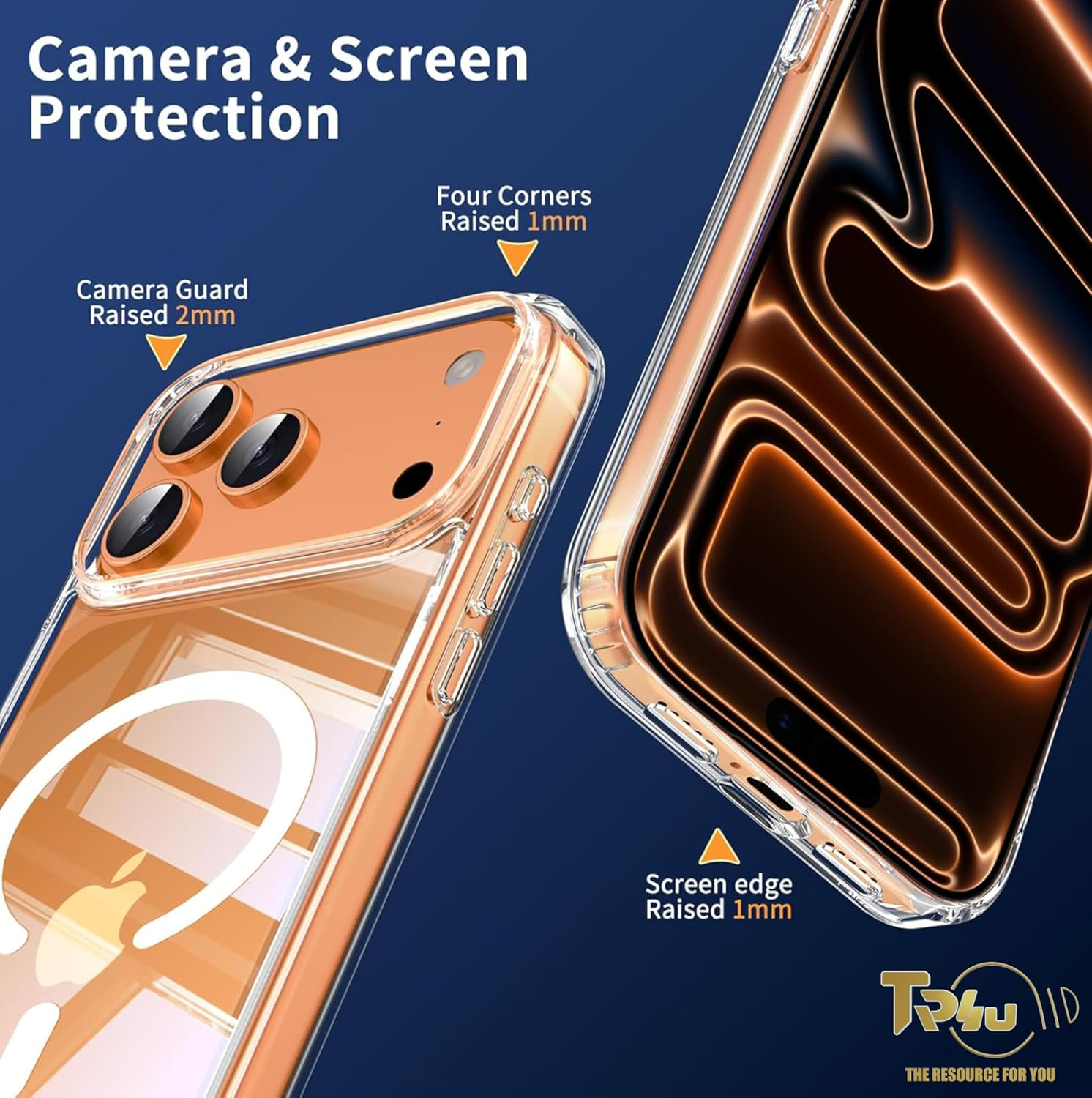 TR4U the Resource for You for Iphone 17 Pro Case Clear Magnetic [Anti-Yellowing] [Military Grade Drop Protection] Hard Back Protective, Compatible with Magsafe Accessories (2025) image number 2