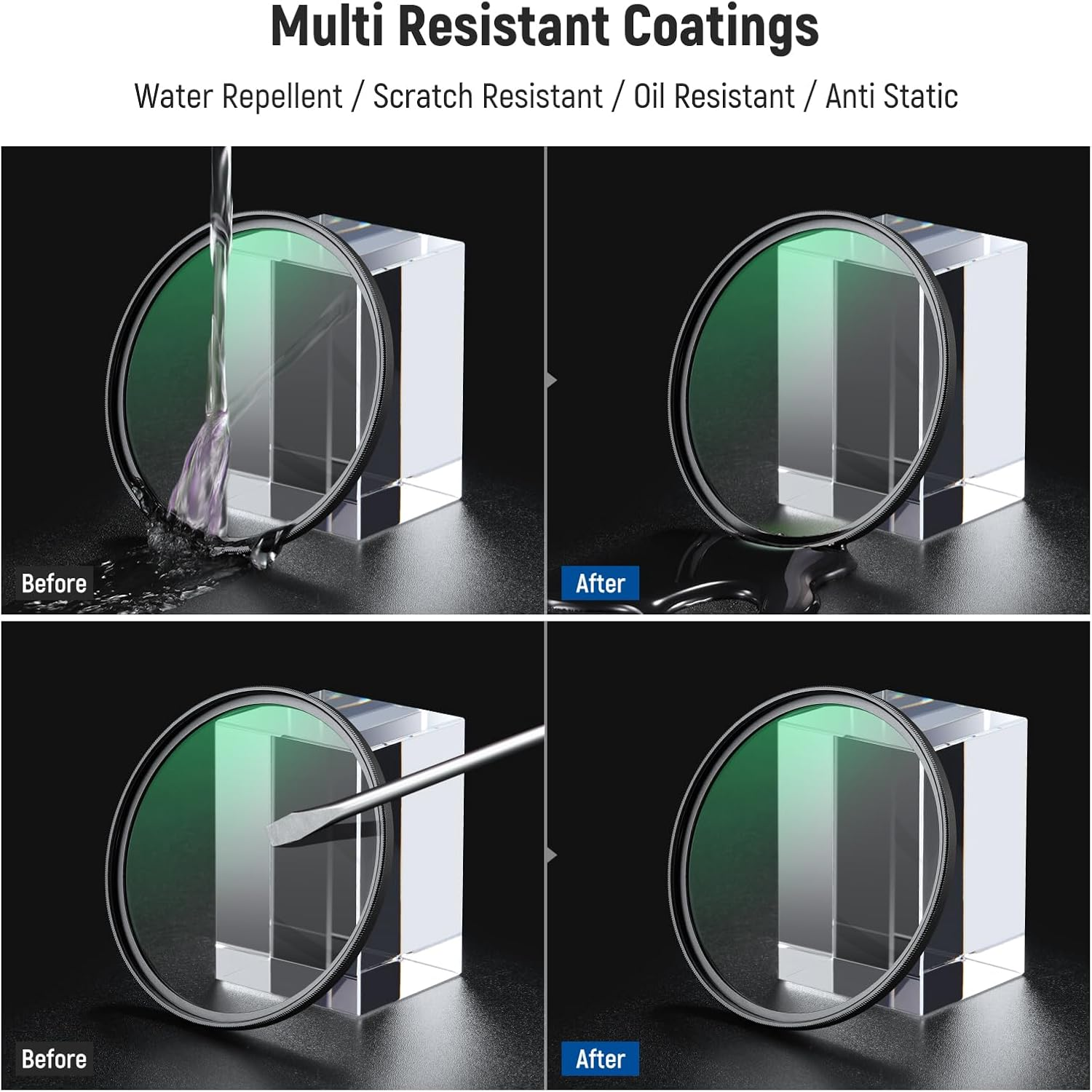 NEEWER 58Mm MC UV Protection Filter with Lens Cap, Multi Resistant Nano Coatings/Hd Optical Glass/Water Repellent/Scratch Resistant/Aluminum Alloy Ultra Slim Frame/Ultraviolet Filter image number 3