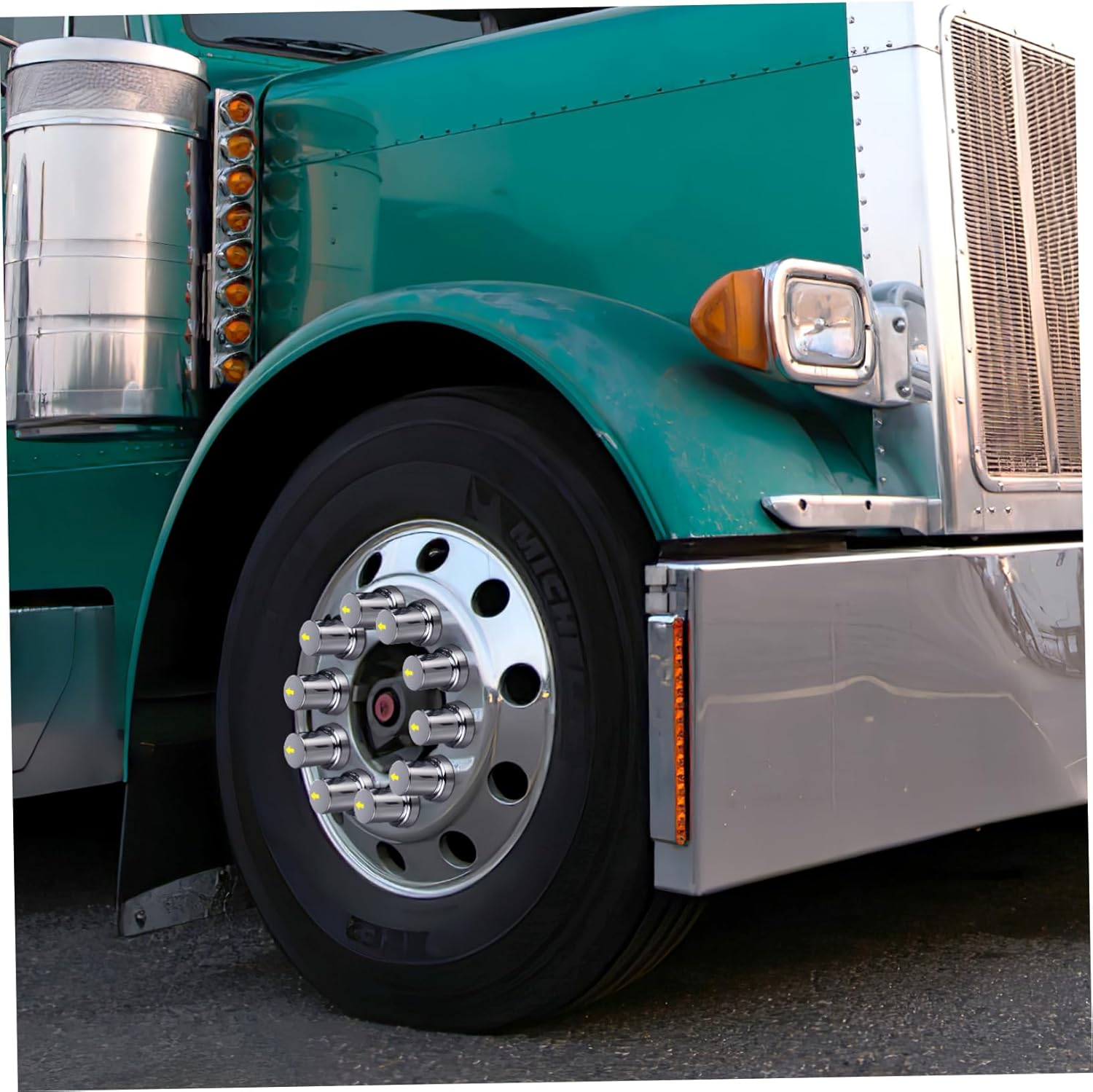 BUGUUYO 20Pcs Wheel Nut for Trucks and Trailers Lug Nut Dust Caps Resistant Automotive Exterior Accessories image number 2