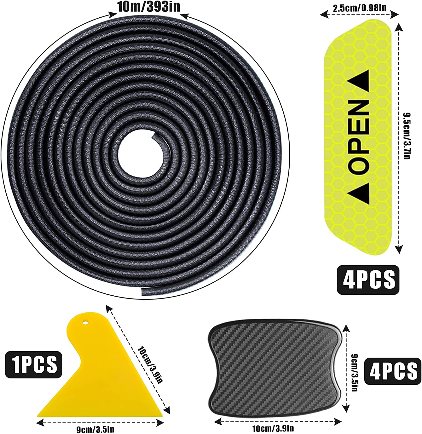 Car Door Edge Guards Strip 33Ft(10M) Universal Rubber U Shape Edge Trim Car Door Edge Protection Seal Lining No Glue, Car Door Edge Protector Anti-Collision for Sedan, Trucks, SUV, ATV, Boats image number 6