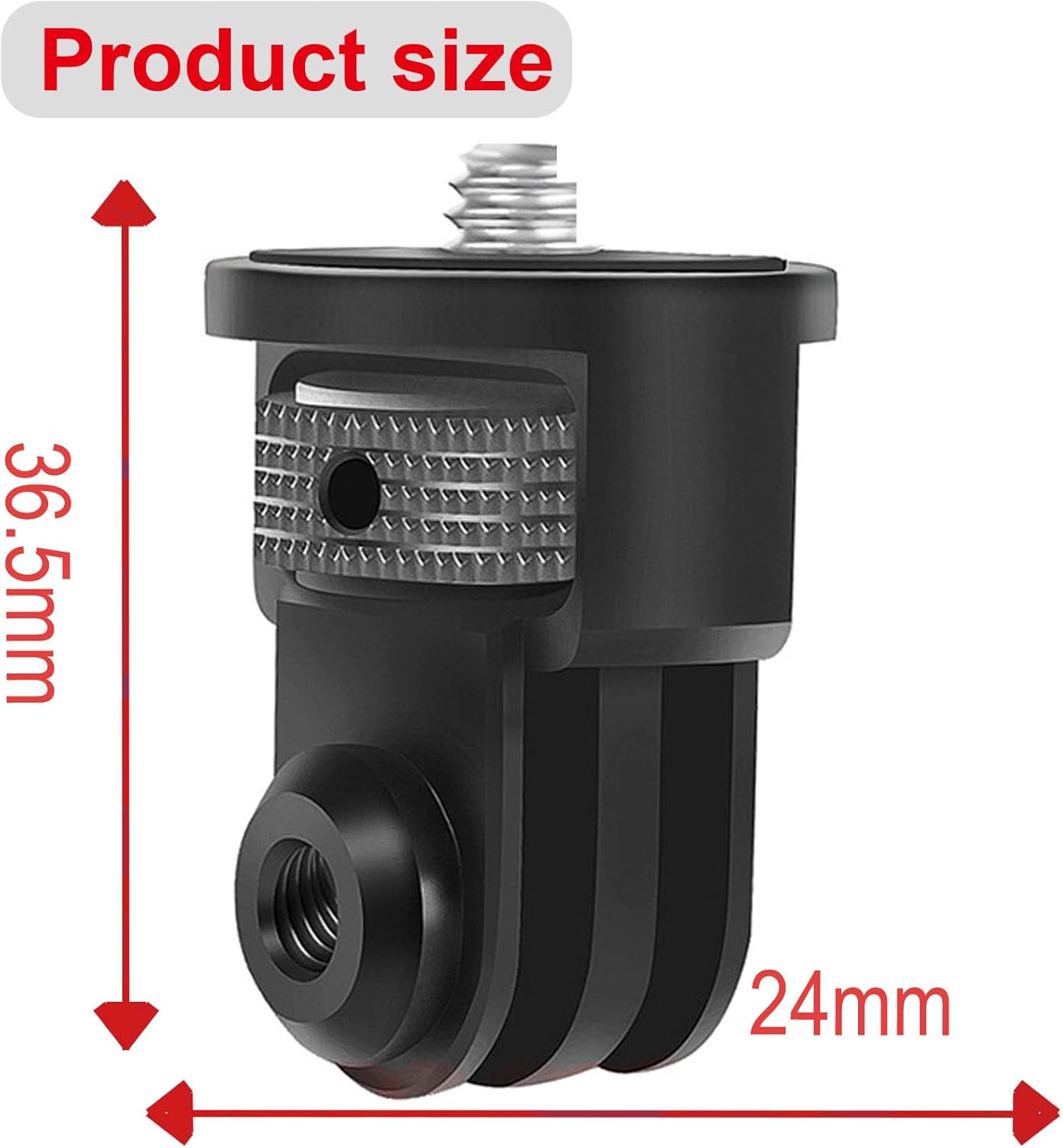 Giswell Aluminium Tripod Adapter, 1/4 Inch Camera Mount Adapter, Aluminium 1/4 Inch Camera Mount Adapter, for Insta360 ONE R X2 for Gopro 10 9 8 MAX image number 3