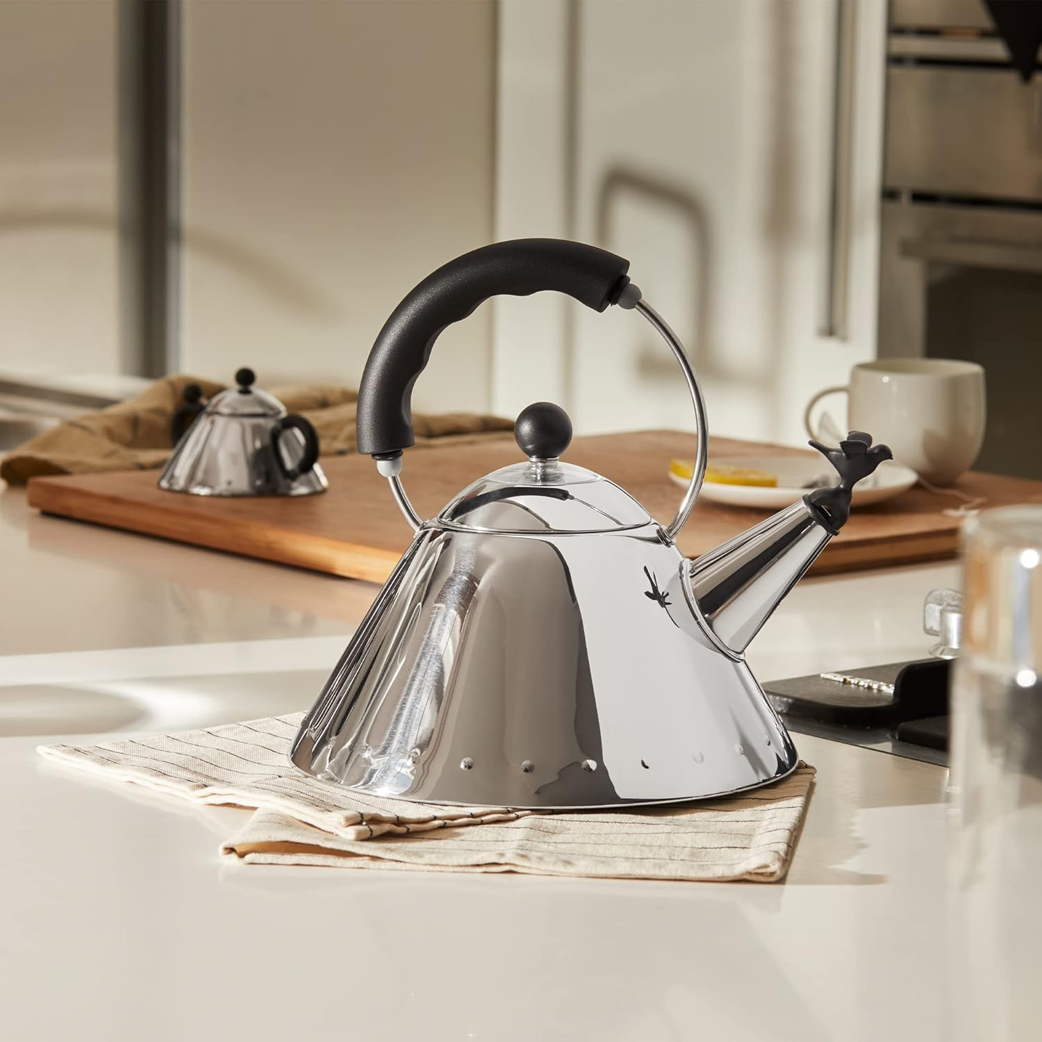 Alessi 9093 Michael Graves Kettle, Black - White image number 4
