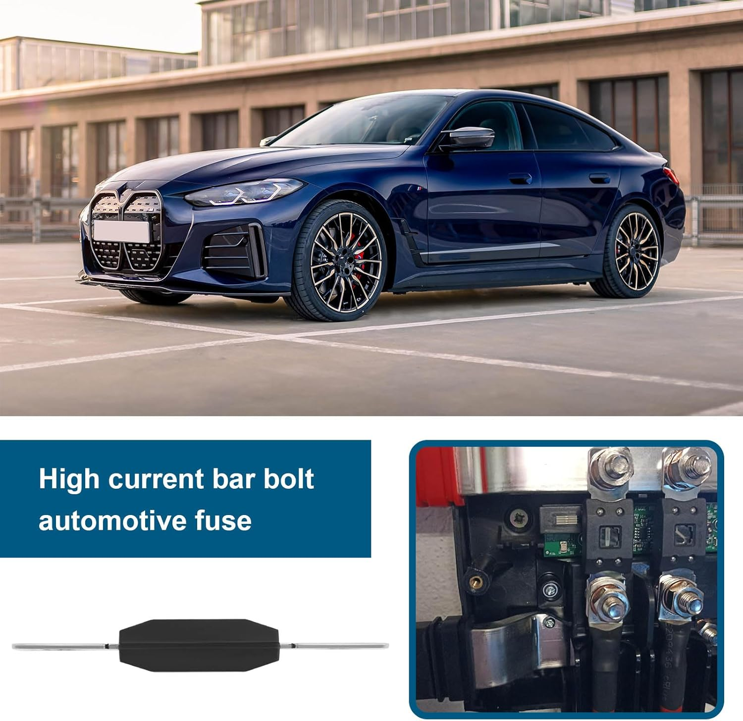 5Pcs 300A 58V Mega High Current Car Fuses Bolt-On Design Copper Alloy Car Safety for Cars Trucks Construction Vehicles Agricultural Machinery Buses and Caravans image number 2