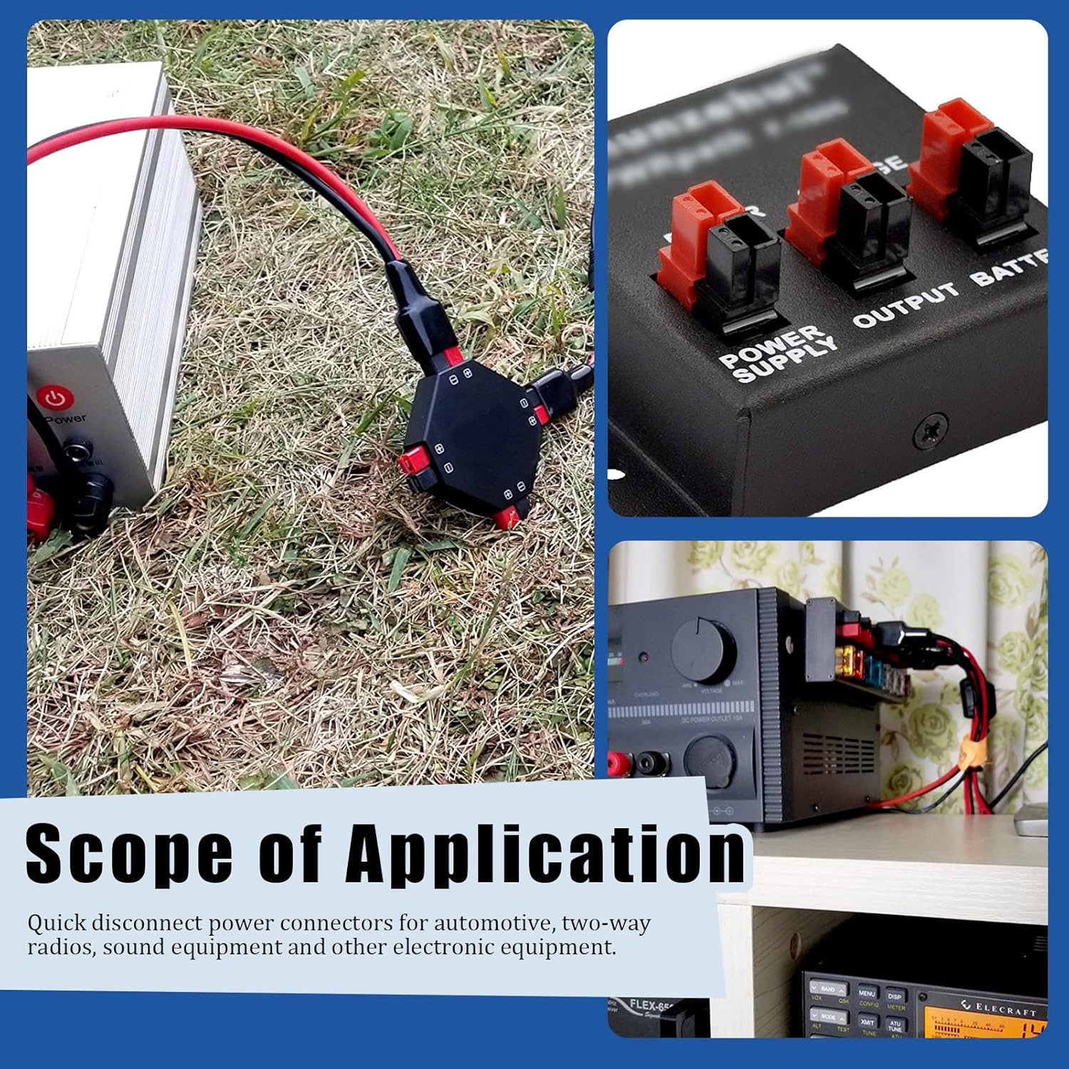 Glarks 31Pcs Power Connector Crimper Assortment Kit Set Including Ratcheting Wire Crimper with 15A 30A 45A Power Connectors and Cap Compatible with Anderson Connector image number 6