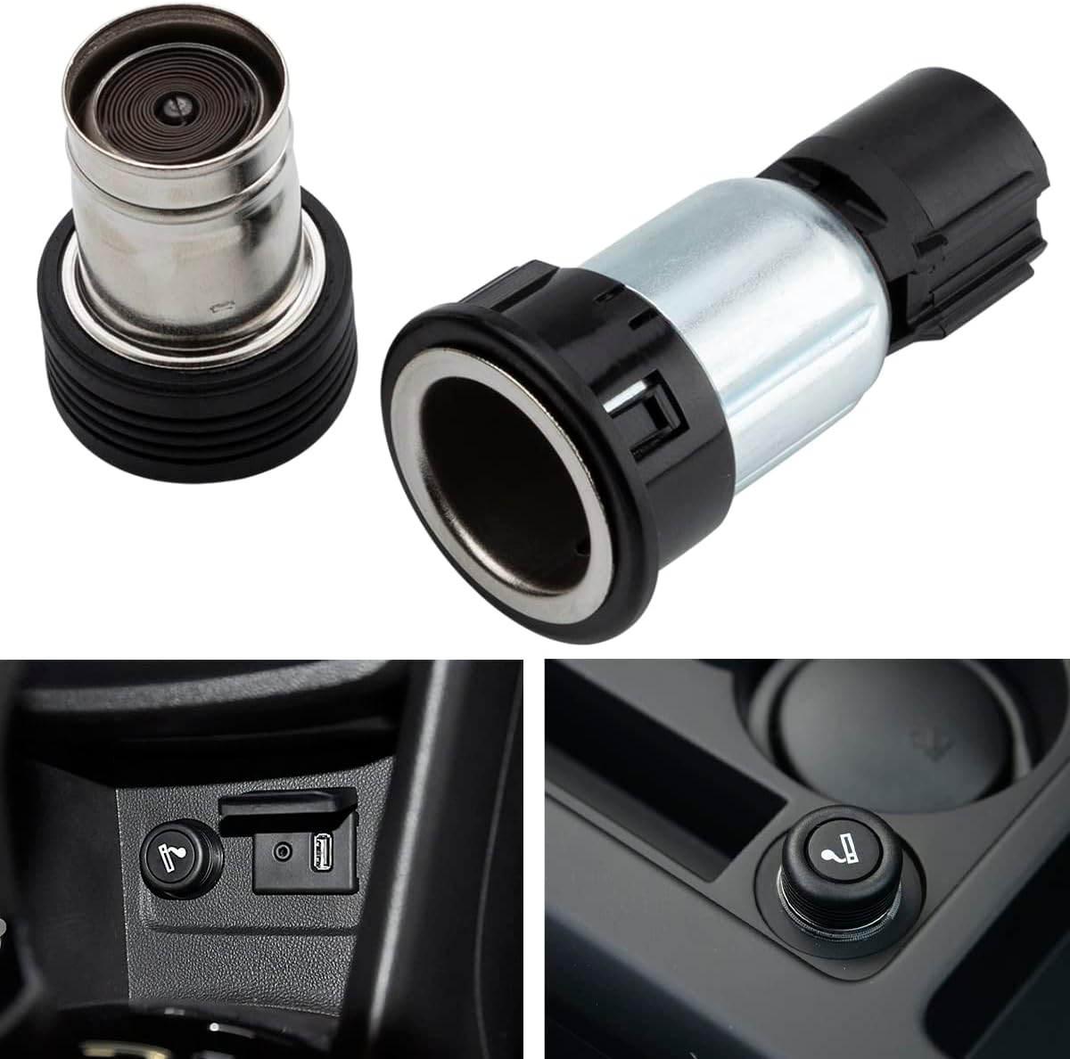 Cigarette Lighter Assembly Socket Fit for Ford E150 E250 E350 F150 F250 F350 F450 Super Duty Fusion OEM#XC3Z-15055-AA image number 2