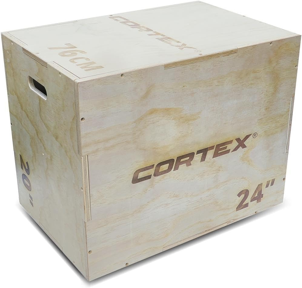 CORTEX Wooden 3-In-1 Plyo Box Plyometric Box Jump Training Functional Workout Body Weight Home Gym image number 1