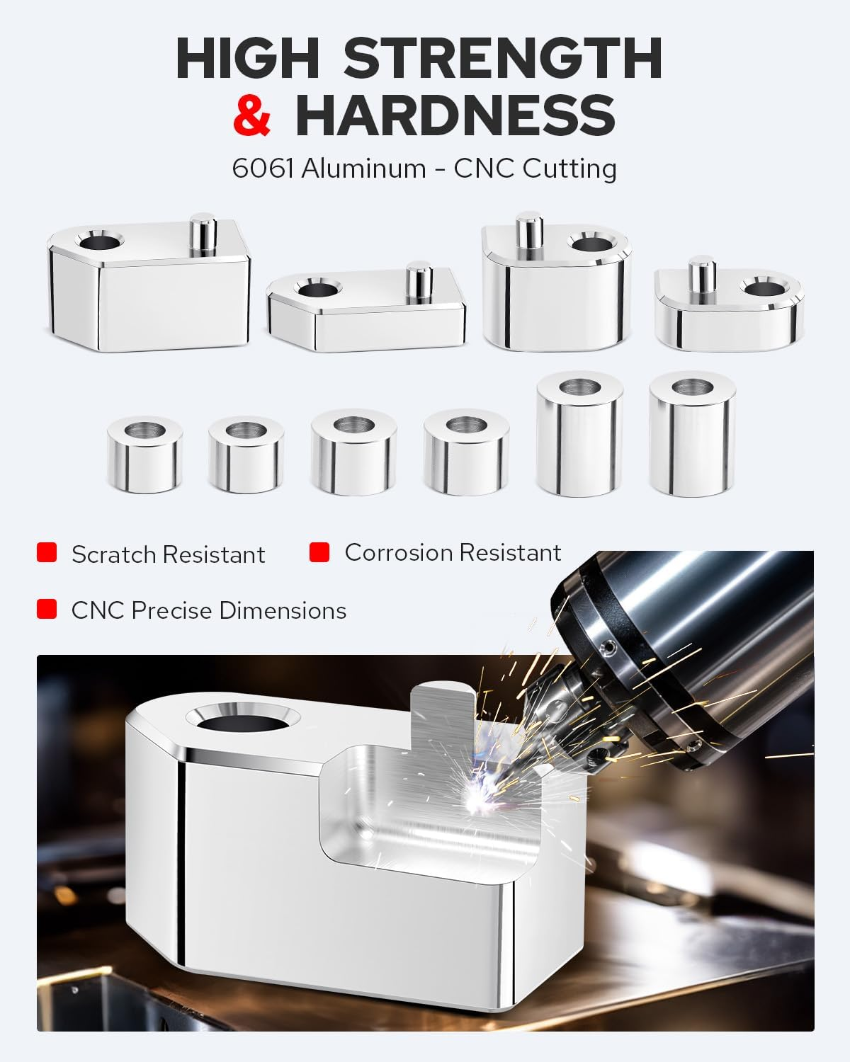 Benlari 1Inch &1.5Inch Driver Floorboard Extensions, Floorboard Spacer Extenders Compatible for Harley Touring Street Glide Road Glide Electra Glide Road King 2009-2024, FL Trikes 2009-2013, Chrome image number 5