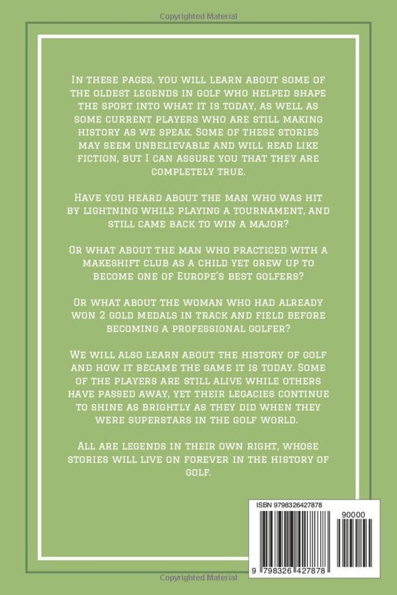 Golf Legends: 20 Inspiring Biographies for Kids - the Greatest Golfers of All Time