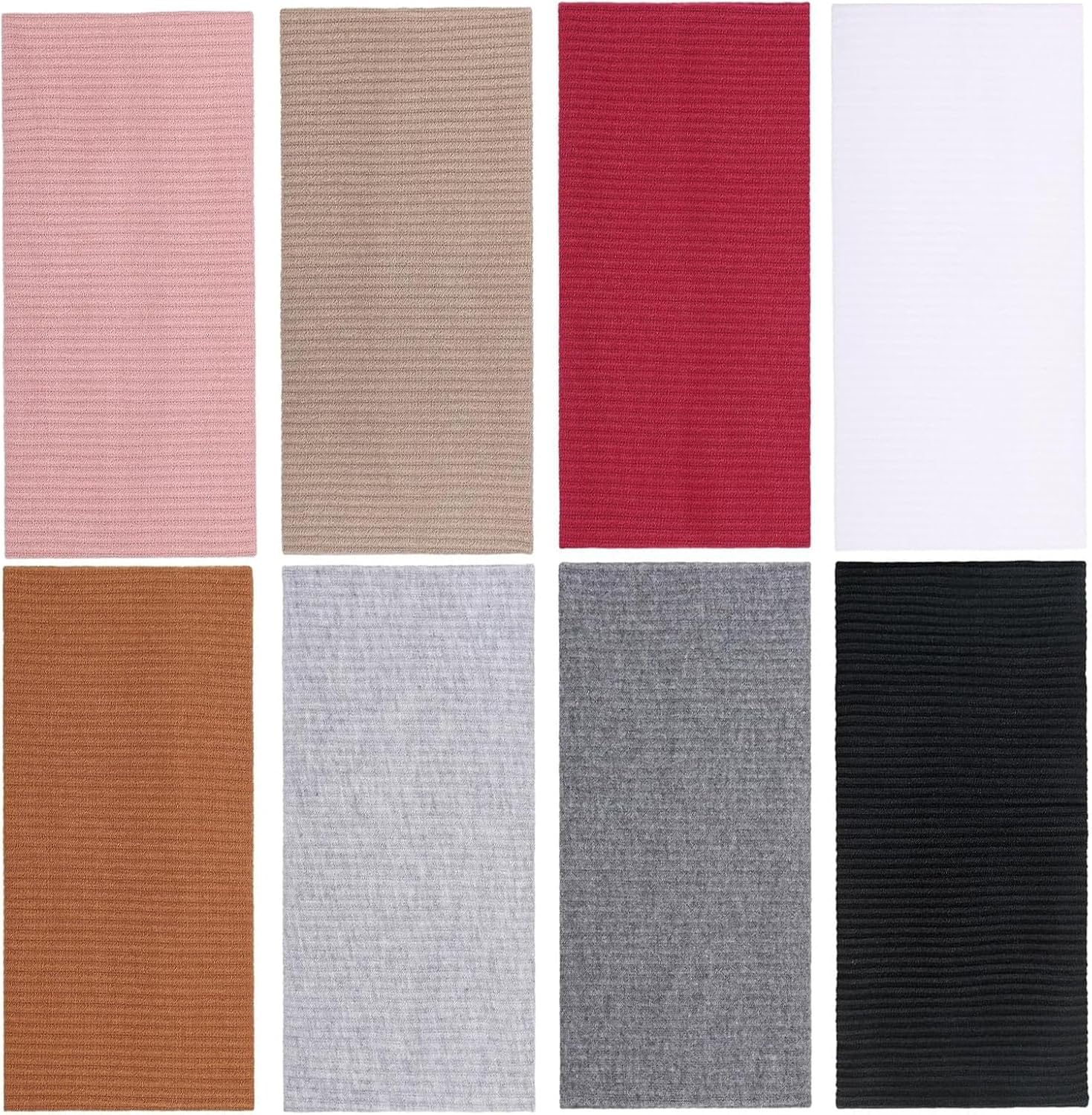 8Pack Wide Headbands for Women, Non- Slip Thick Boho Headbands for Yoga, Workout, Running, Sports, Gym, Tennis, Daily Use Hair Fashion Accessories, Soft Stretchy Cotton Hair Bands (Color01, 8 PCS) image number 1