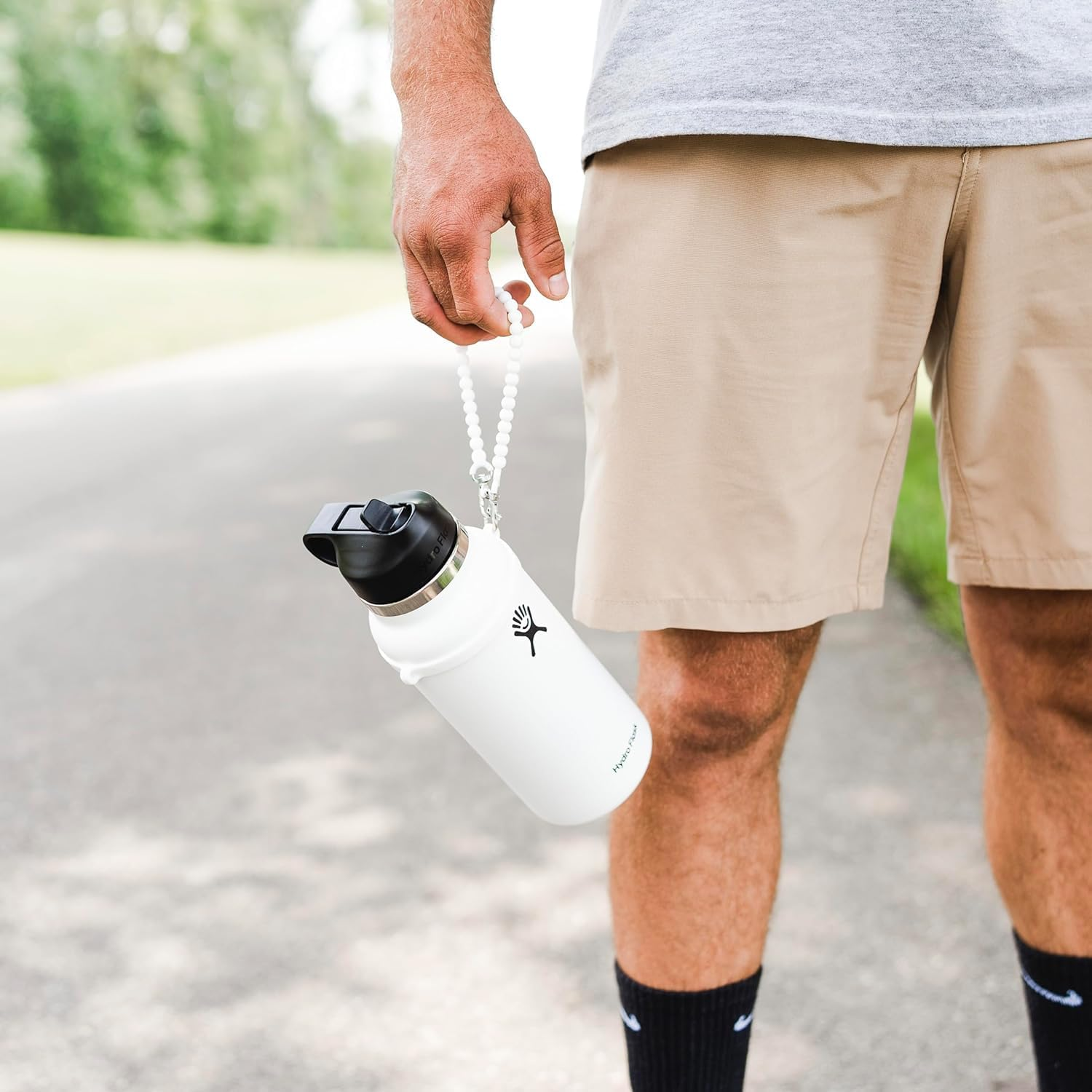 Water Bottle Handle - Water Bottle Sling, Carrier, Holder with Strap - Soft Durable Silicone - Fits Most 8-40Oz Bottles - Compatible Stanley Cup Accessories image number 1