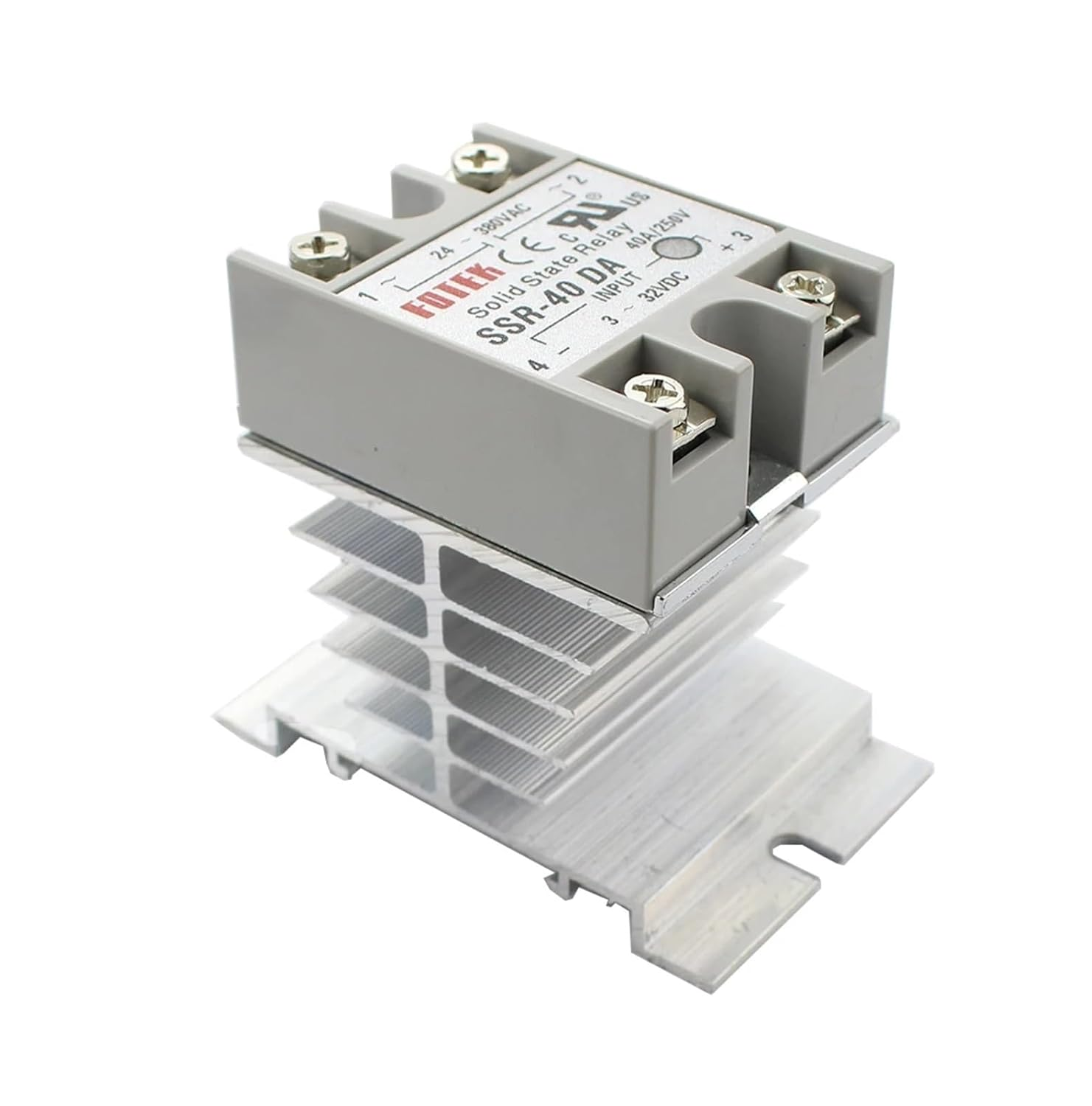 KLVN Solid State Relay SSR 10DA 25DA 40DA DC Control AC White Shell Single Phase without Plastic Cover(Ssr 25DA) image number 2