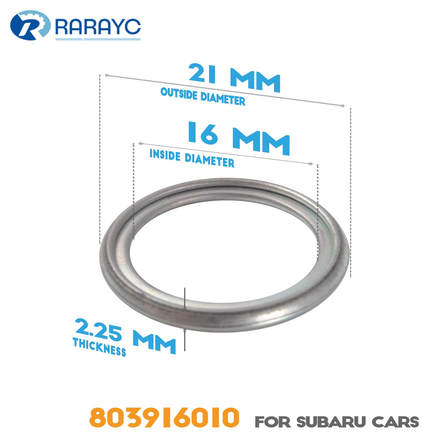 16 Pcs Oil Drain Plug Gaskets Crush Washers Seal Replacement for Subaru 803916010 image number 1