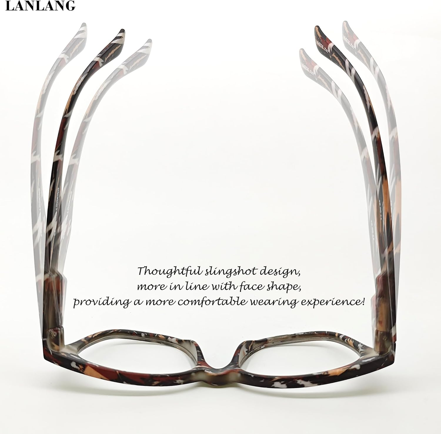 LANLANG Reading Glasses for Women Men, Spring Hinge, Clear Lens, PC Frame, Lightweight, Colorful Design, R-T006 image number 5