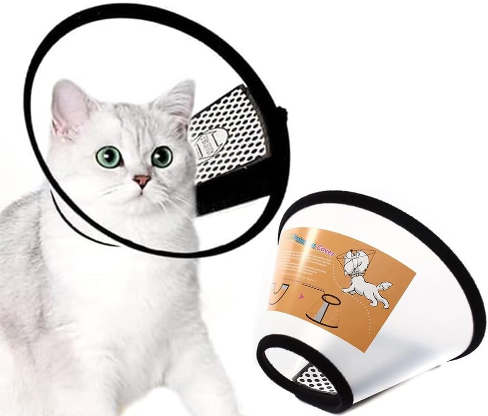 1 Pcs Dog Cone Collar Elizabethan Neck Collar Adjustable Pet Cone Protective Collar Cat Cone Collar for Dogs and Cats