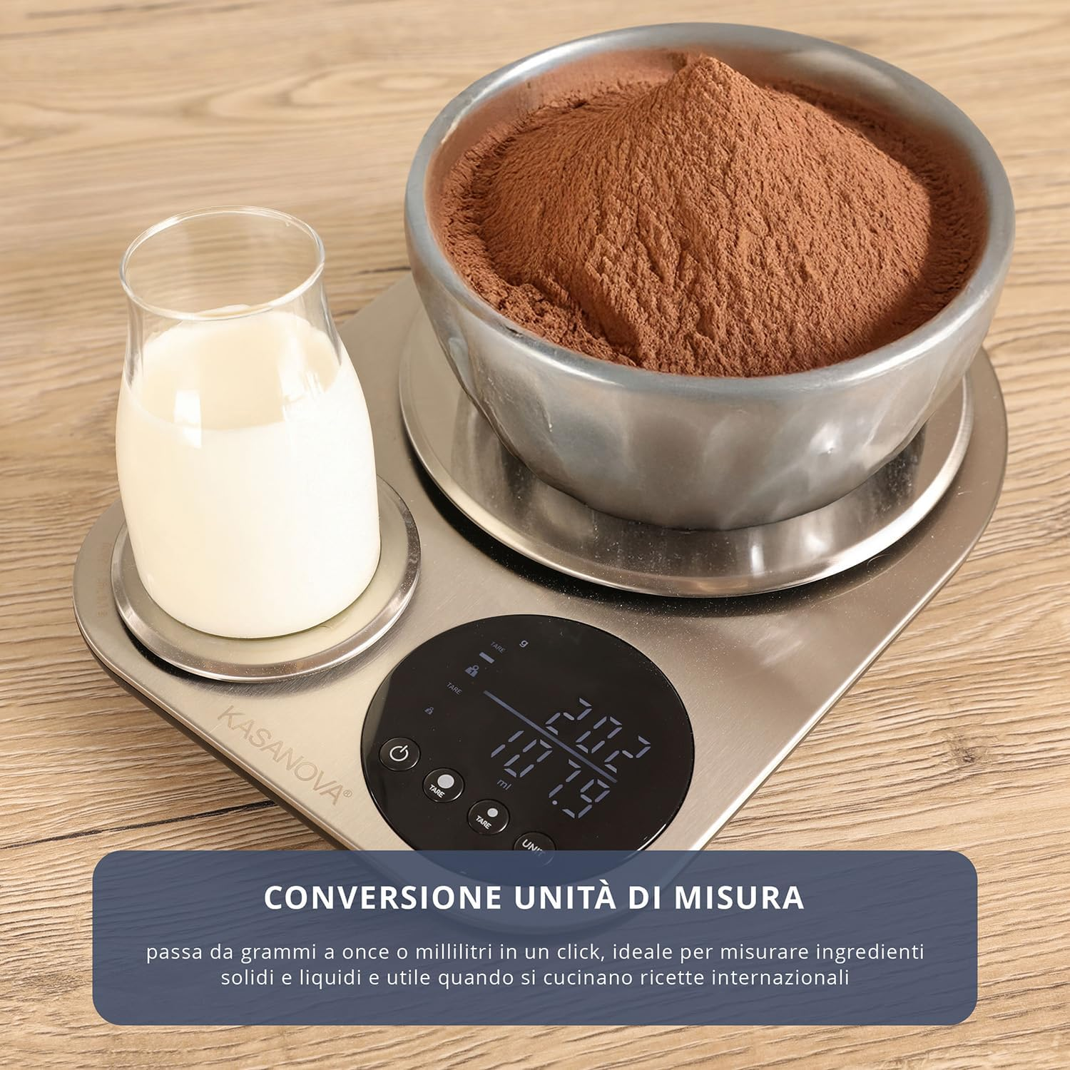 Kasanova Smartchef Digital Kitchen Scales Double Platform, Stainless Steel ABS Plastic Electronic Components image number 1