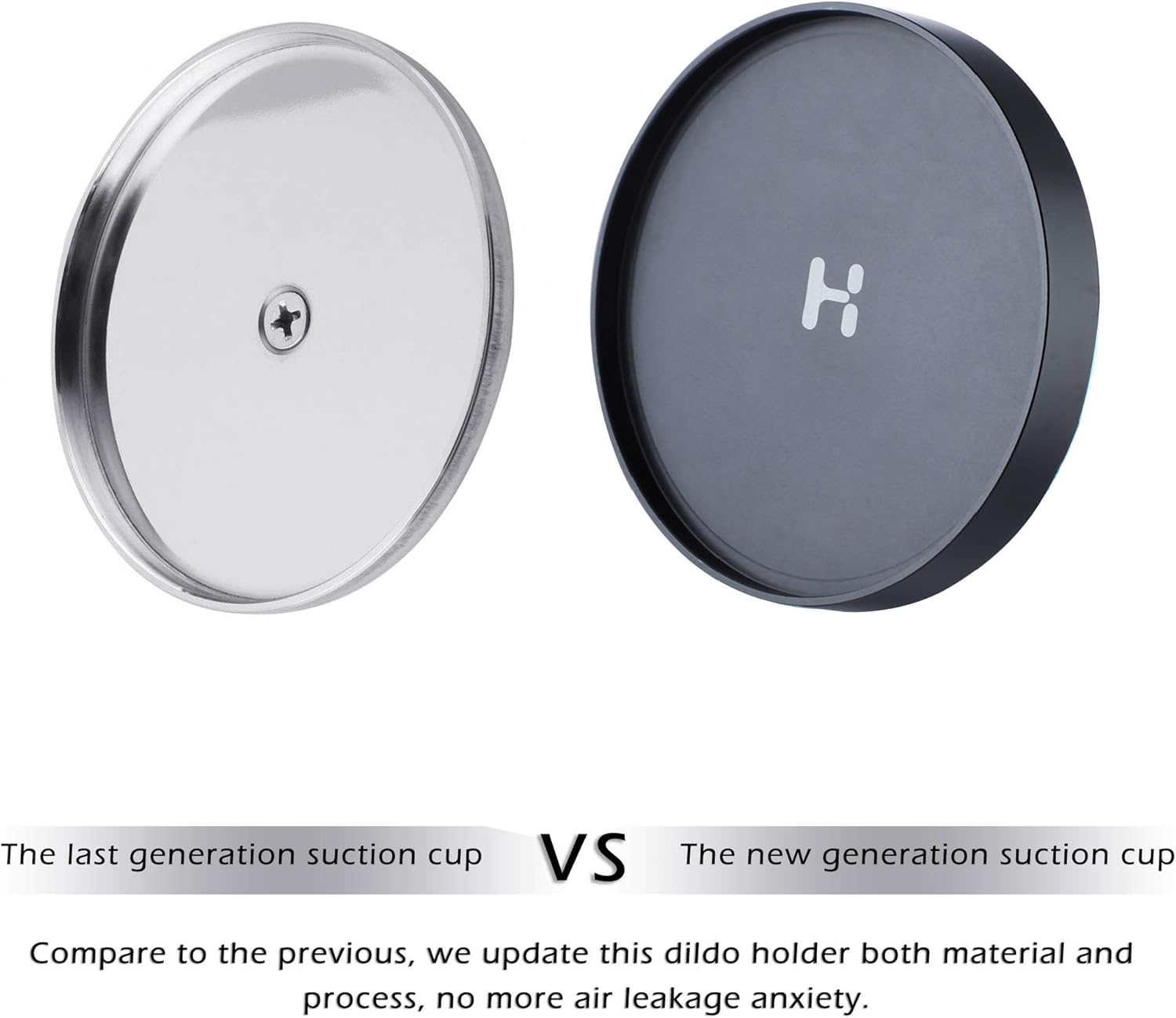 Hismith 4.5'' Suction Cup Adapter with Kliclok System, Updated Universal Dildo Holder (Black, 4.5 Inches) image number 2