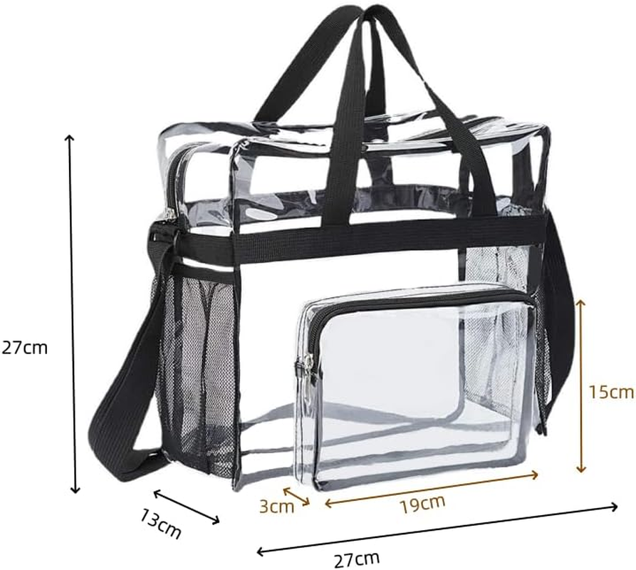 Acrylic Clear Totes Bag Women,Large Work Transparent Shoulder Handbag,Clear Tote Bag for Women for Work,Sports,Concert,Shopping