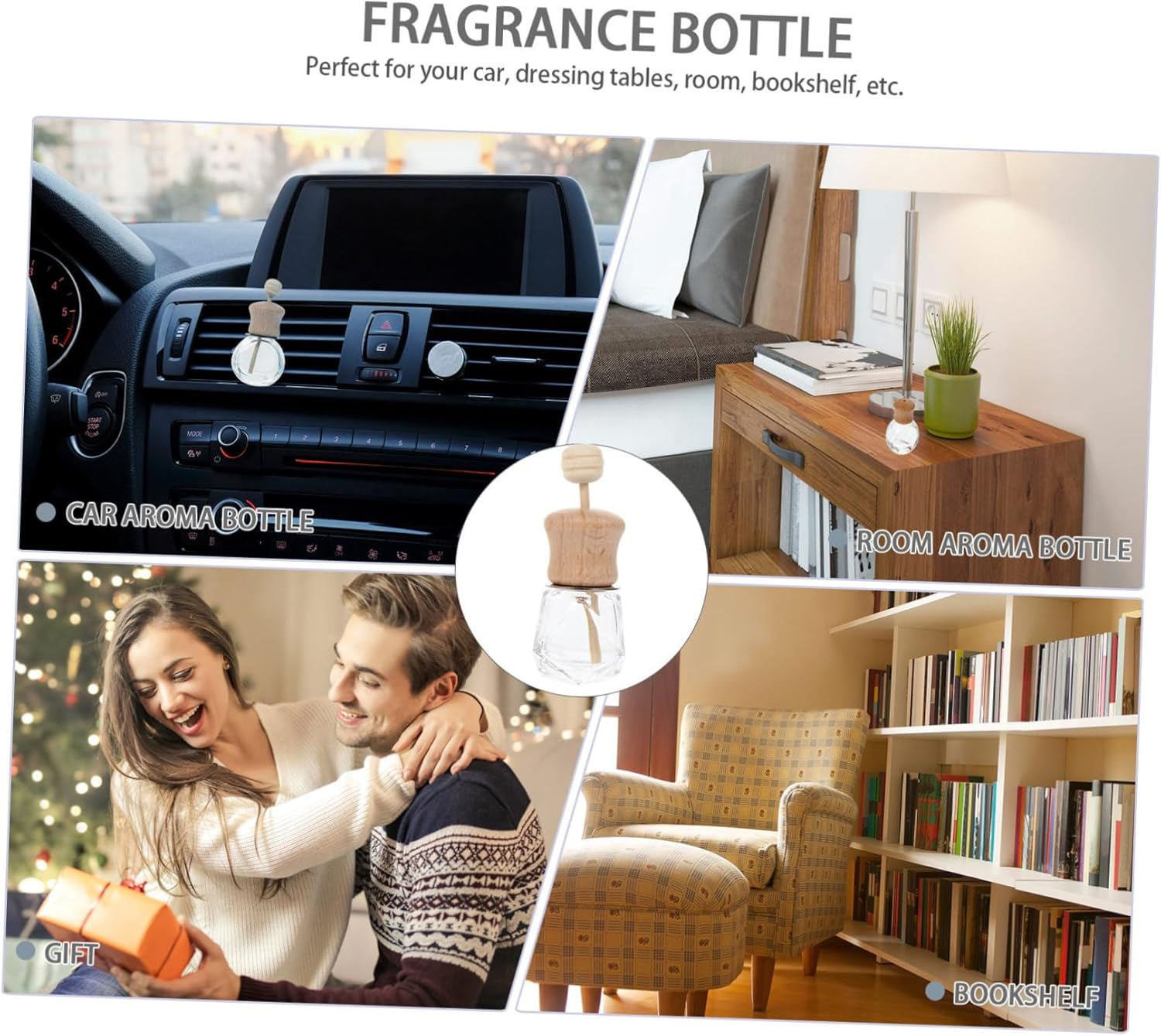 STOBAZA 9Pcs Car Bottles Essential Oil Diffusers for Aromatherapy Vent Decoration and Car Freshening Compact and Lightweight Design for Easy Installation image number 4