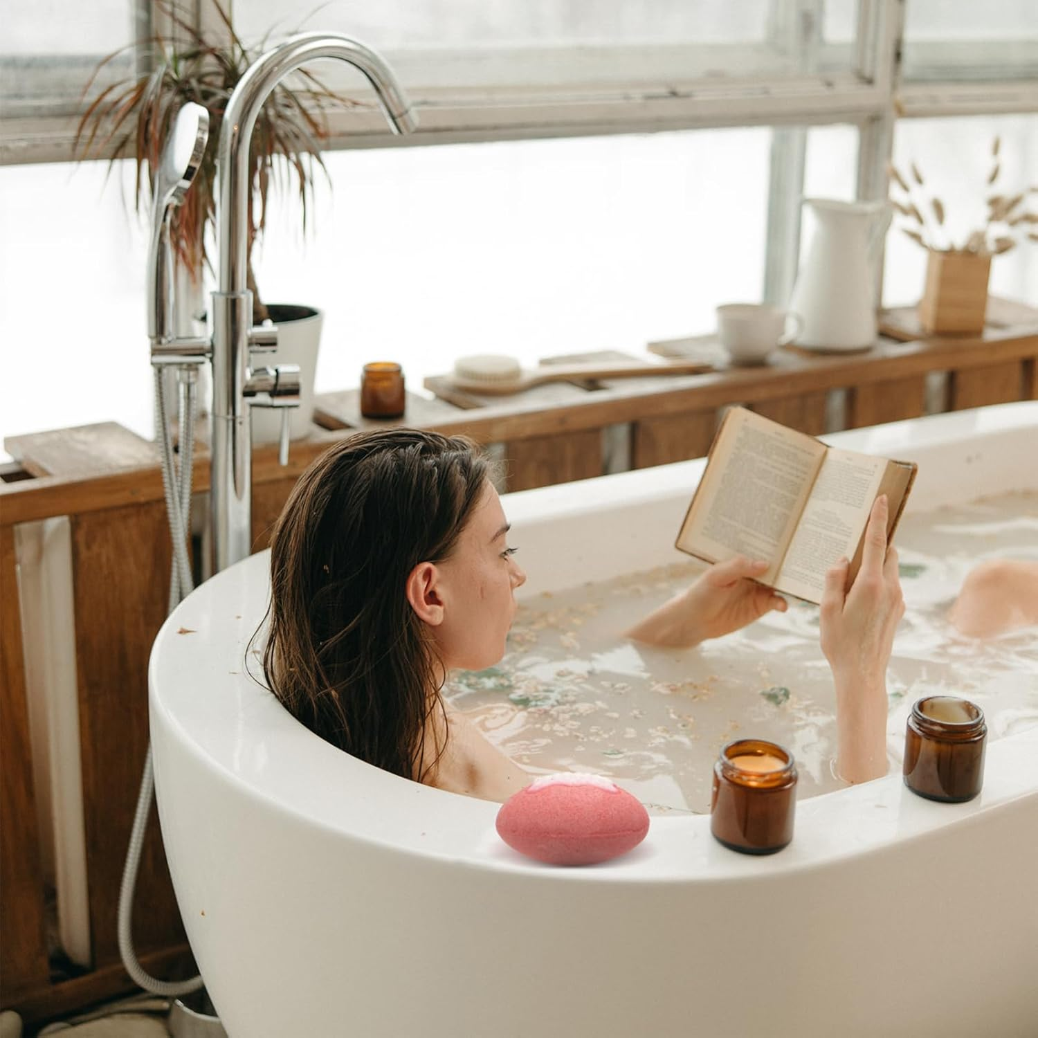 GLEAVI 3Pcs Natural Foaming Bath Salt Fragrant Exfoliating Bathing Salt for Smooth Skin Portable Spa for Relaxation and Moisturizing for Travel image number 1