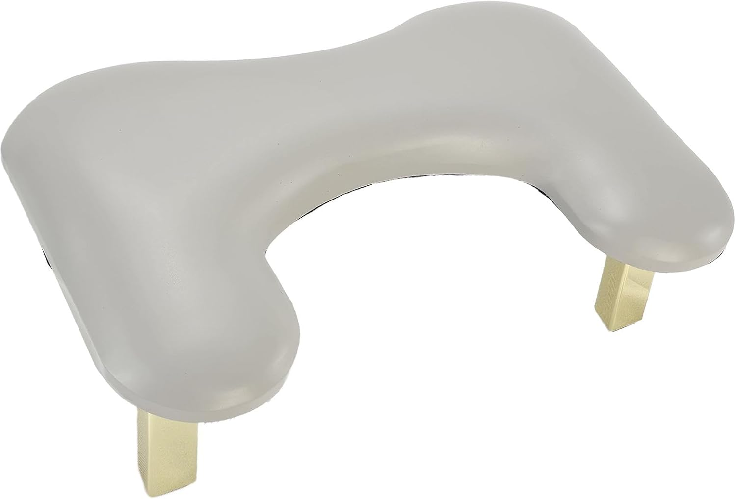 Perfeclan PU Leather U Shape Arm Rest, Nail Hand Pillow, Portable Comfortable Nail Art Accessories, Manicure Armrest for Personal Home, White