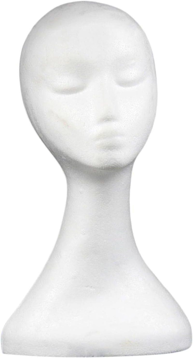 Fashioncha Foam Wig Head, Foam Mannequin Wig Stand, Wig Display Holder, Smooth and Durable, Mannequin Foam Head Display Hair Hat Hairpiece for Home Salon, as Described, Style A image number 2